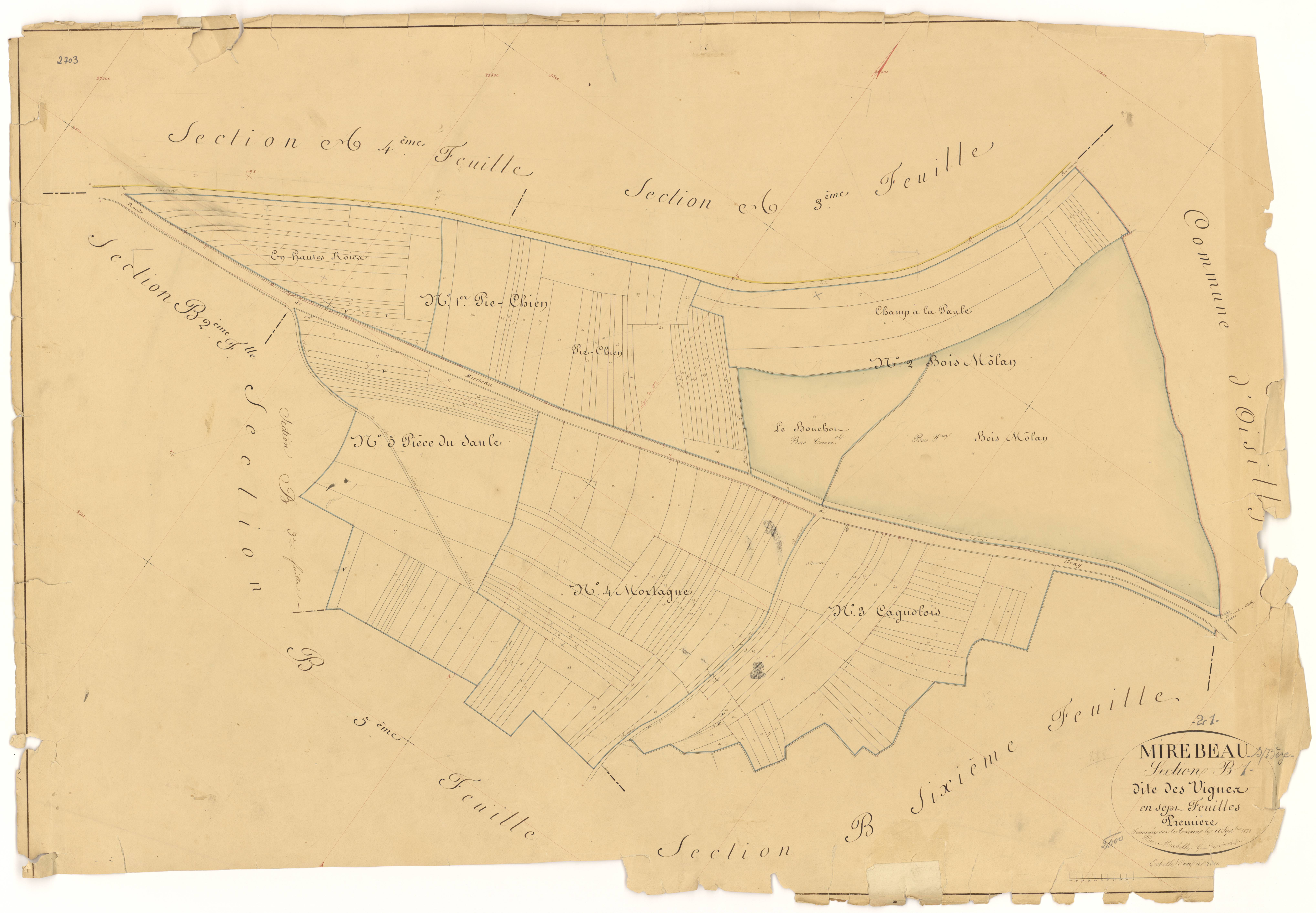 Mirebeau-sur-Bèze - Section B1 - 3 P PLAN 415/9