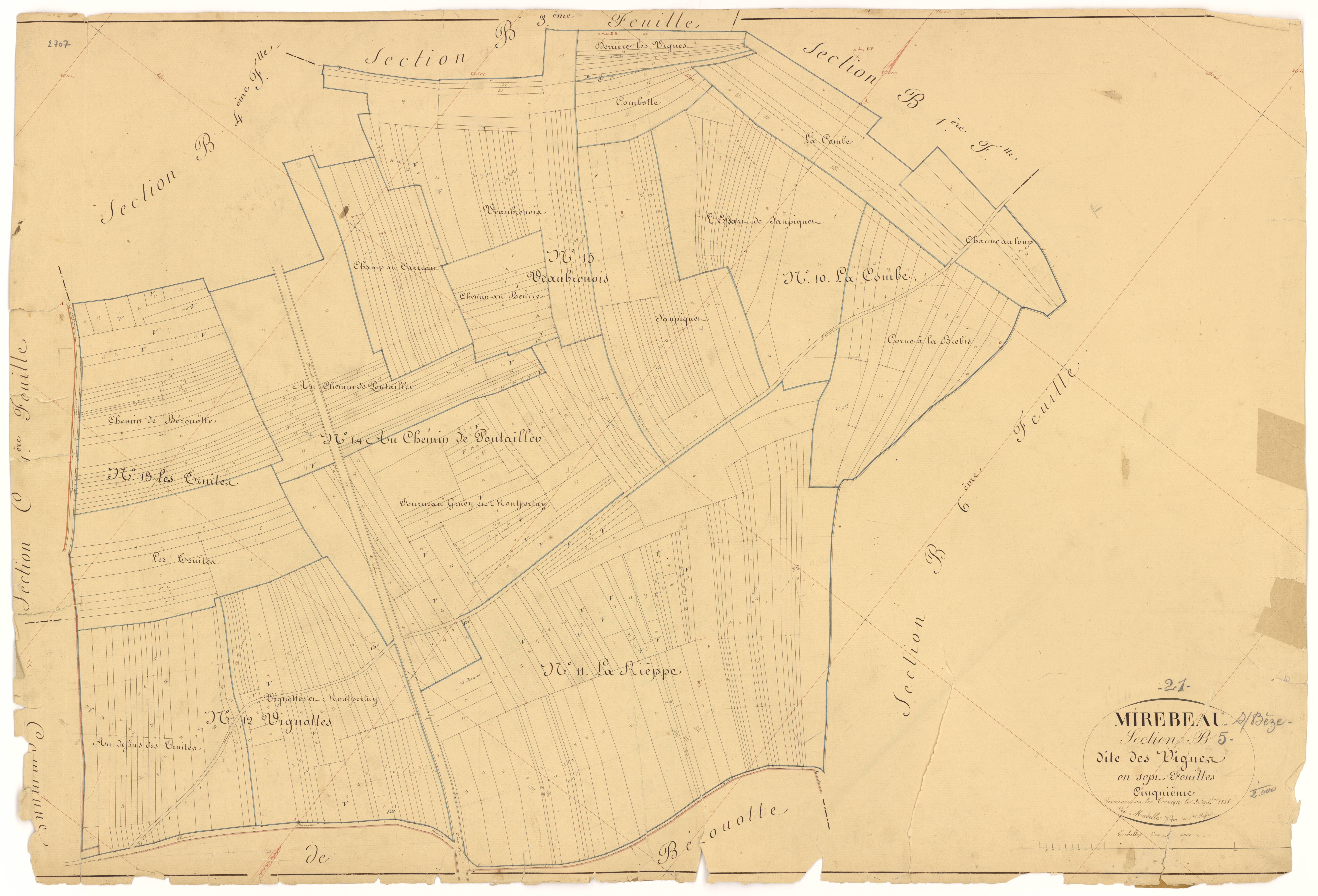 Mirebeau-sur-Bèze - Section B5 - 3 P PLAN 415/13
