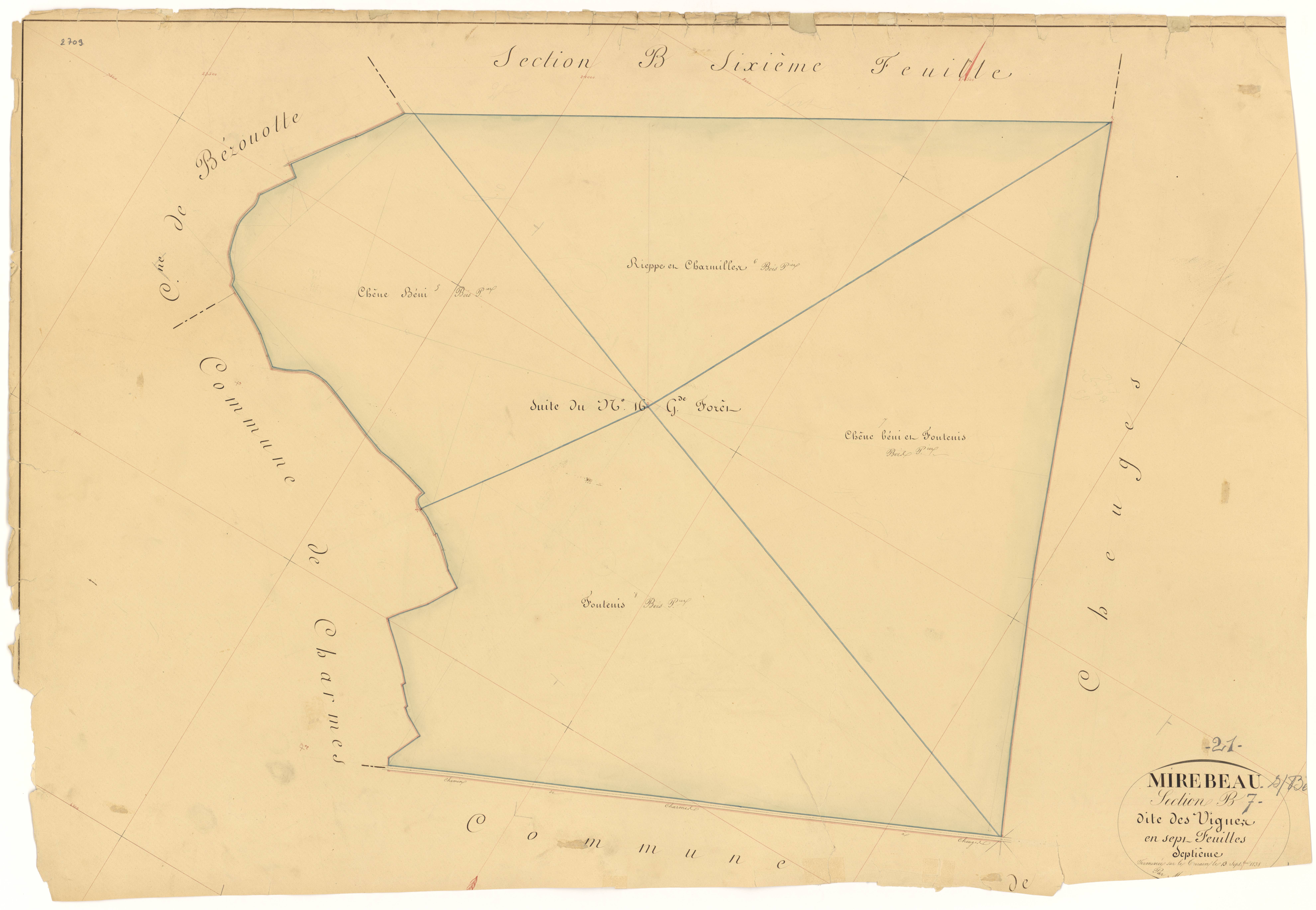Mirebeau-sur-Bèze - Section B7 - 3 P PLAN 415/15