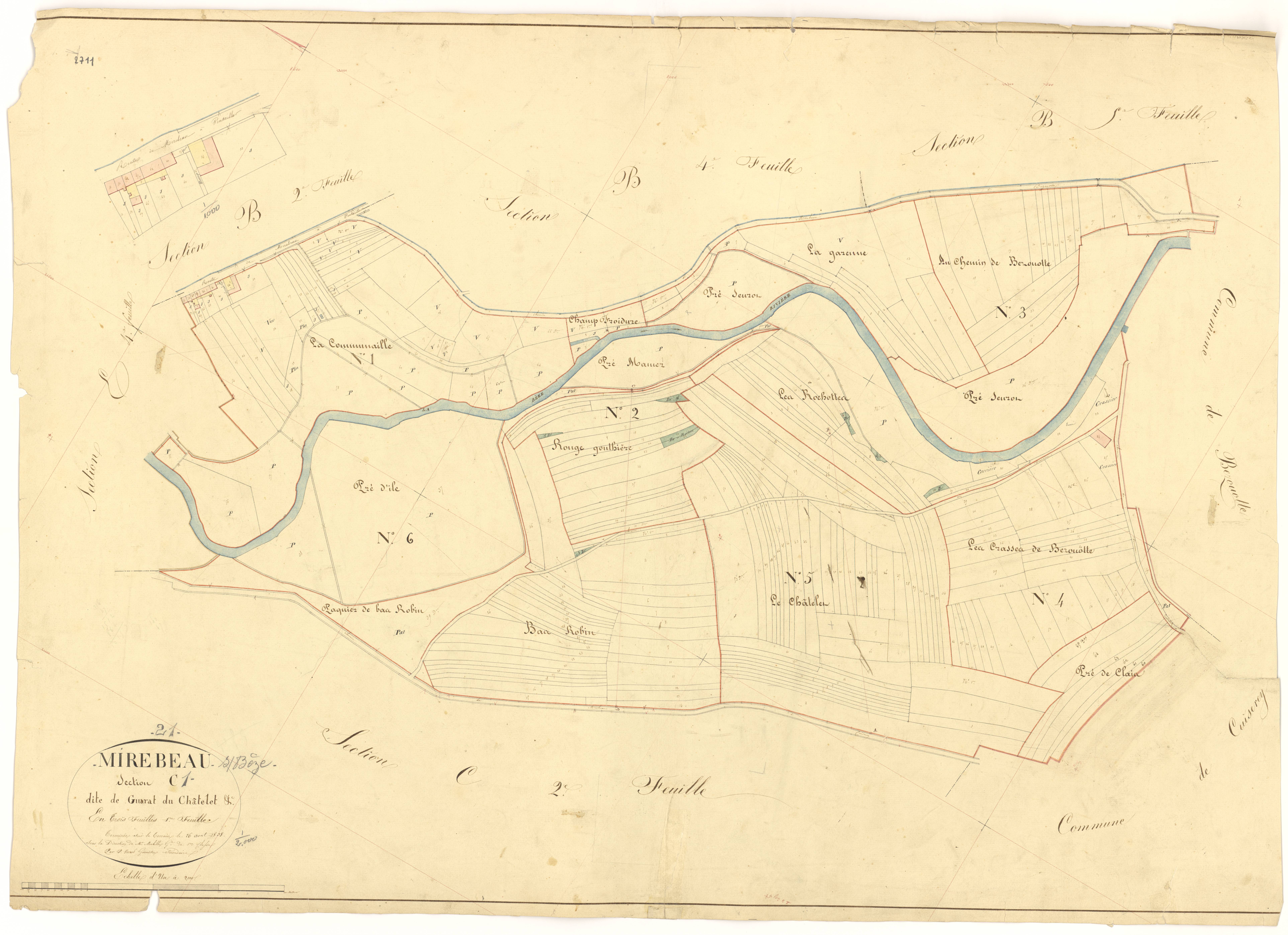 Mirebeau-sur-Bèze - Section C1 - 3 P PLAN 415/17