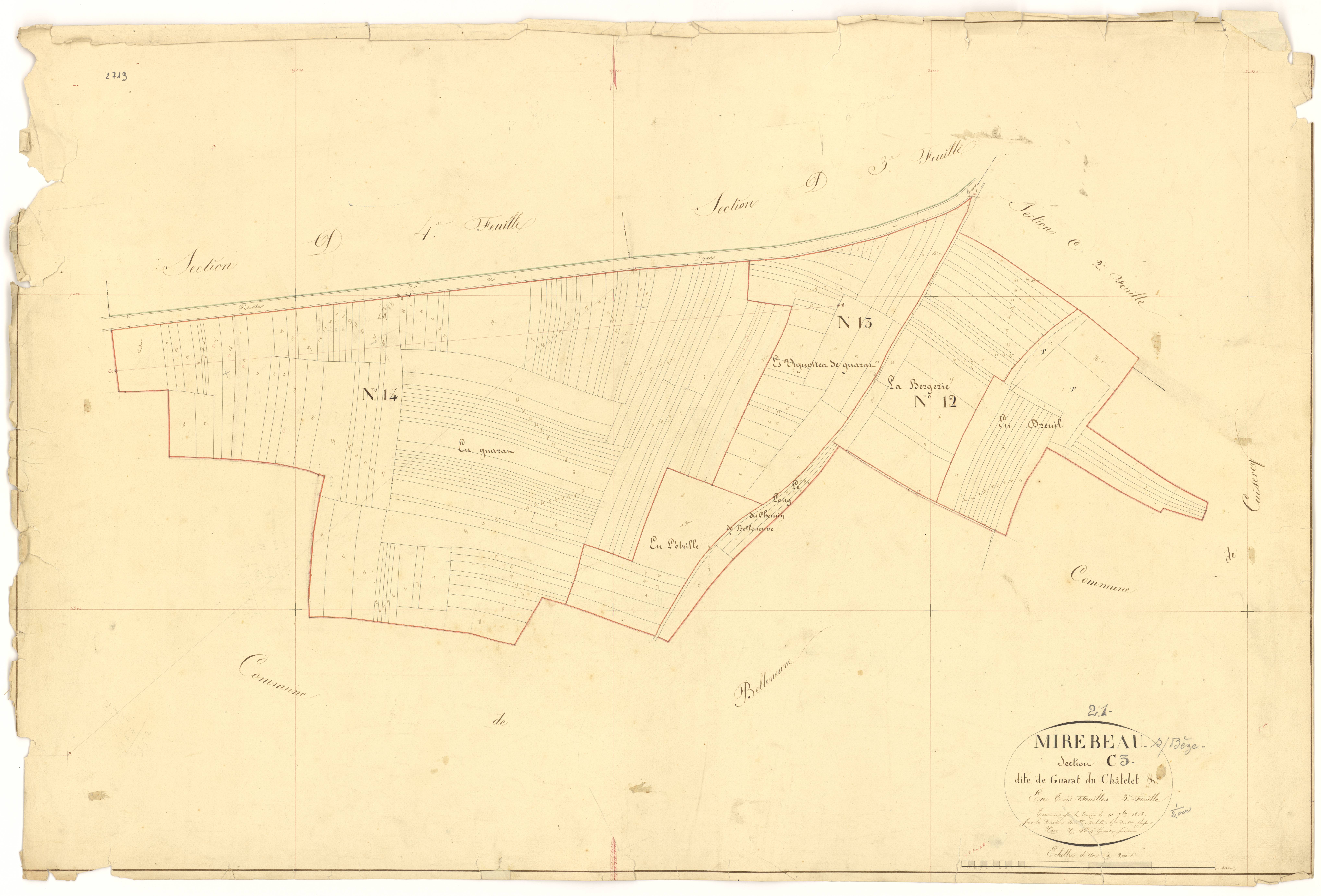 Mirebeau-sur-Bèze - Section C3 - 3 P PLAN 415/19