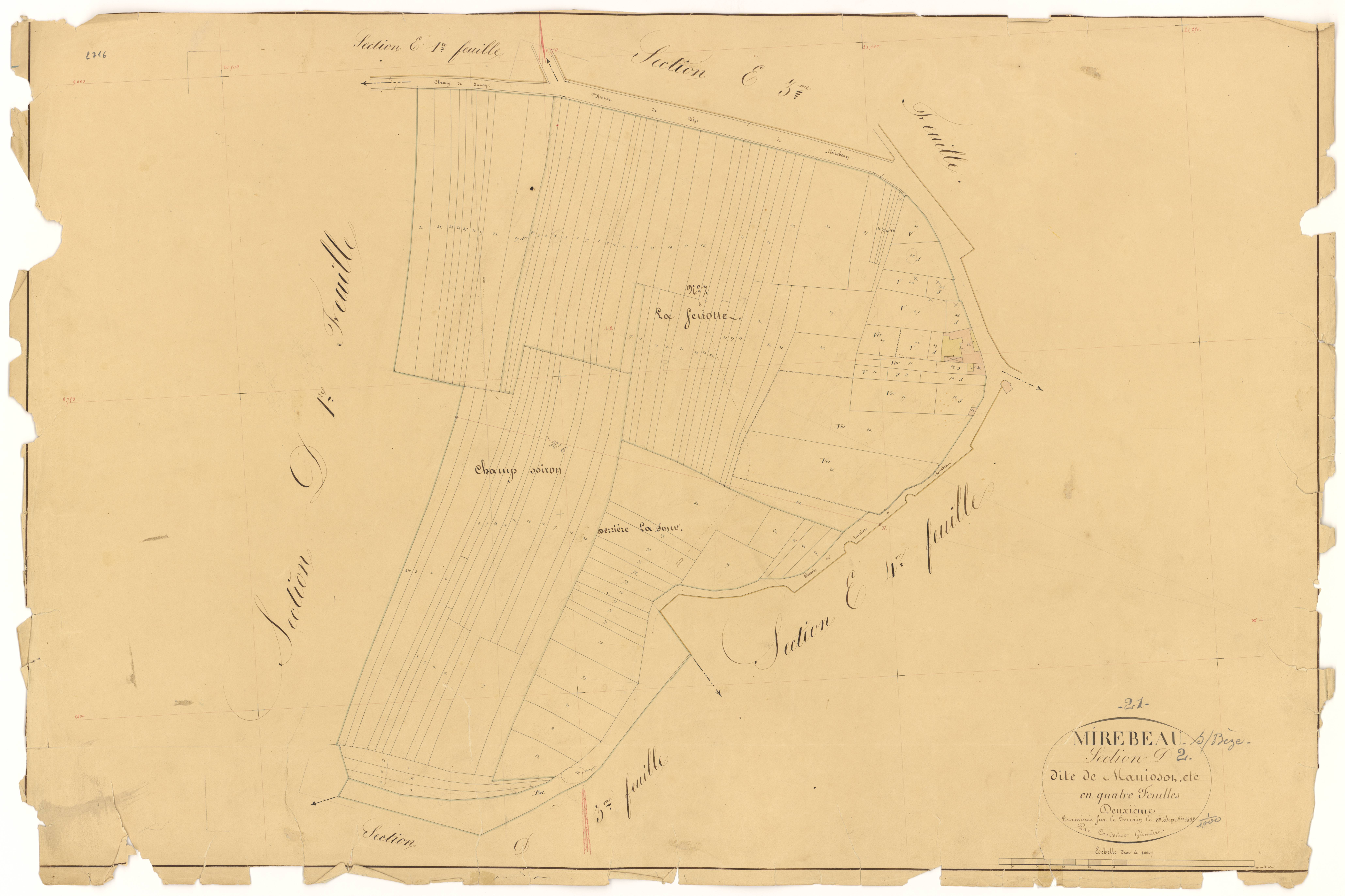Mirebeau-sur-Bèze - Section D2 - 3 P PLAN 415/22