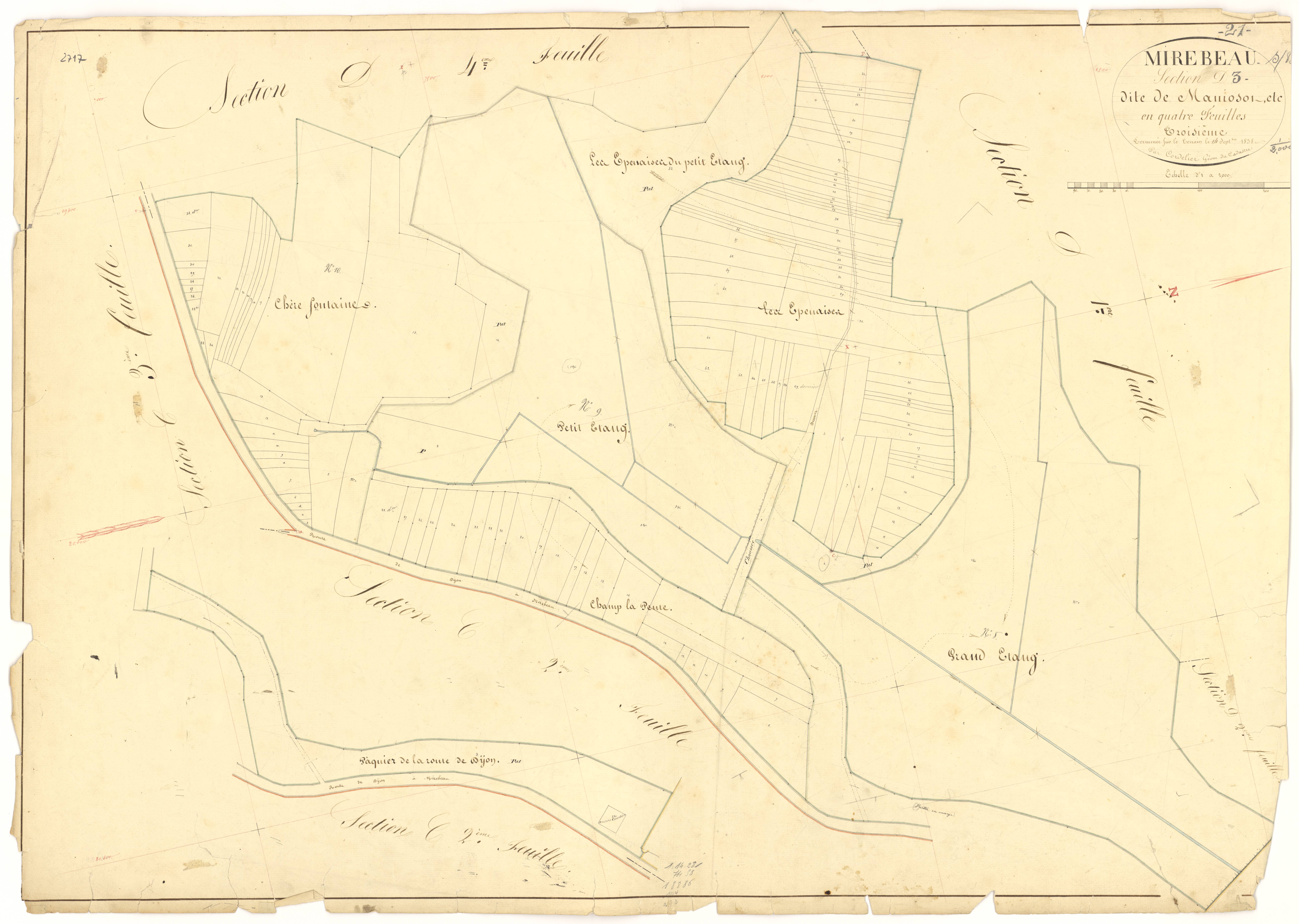 Mirebeau-sur-Bèze - Section D3 - 3 P PLAN 415/23