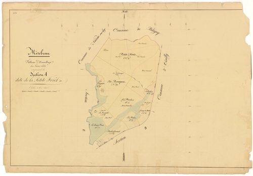 Mirebeau-sur-Bèze - Section A (tableau d'assemblage) - 3 P PLAN 415/2