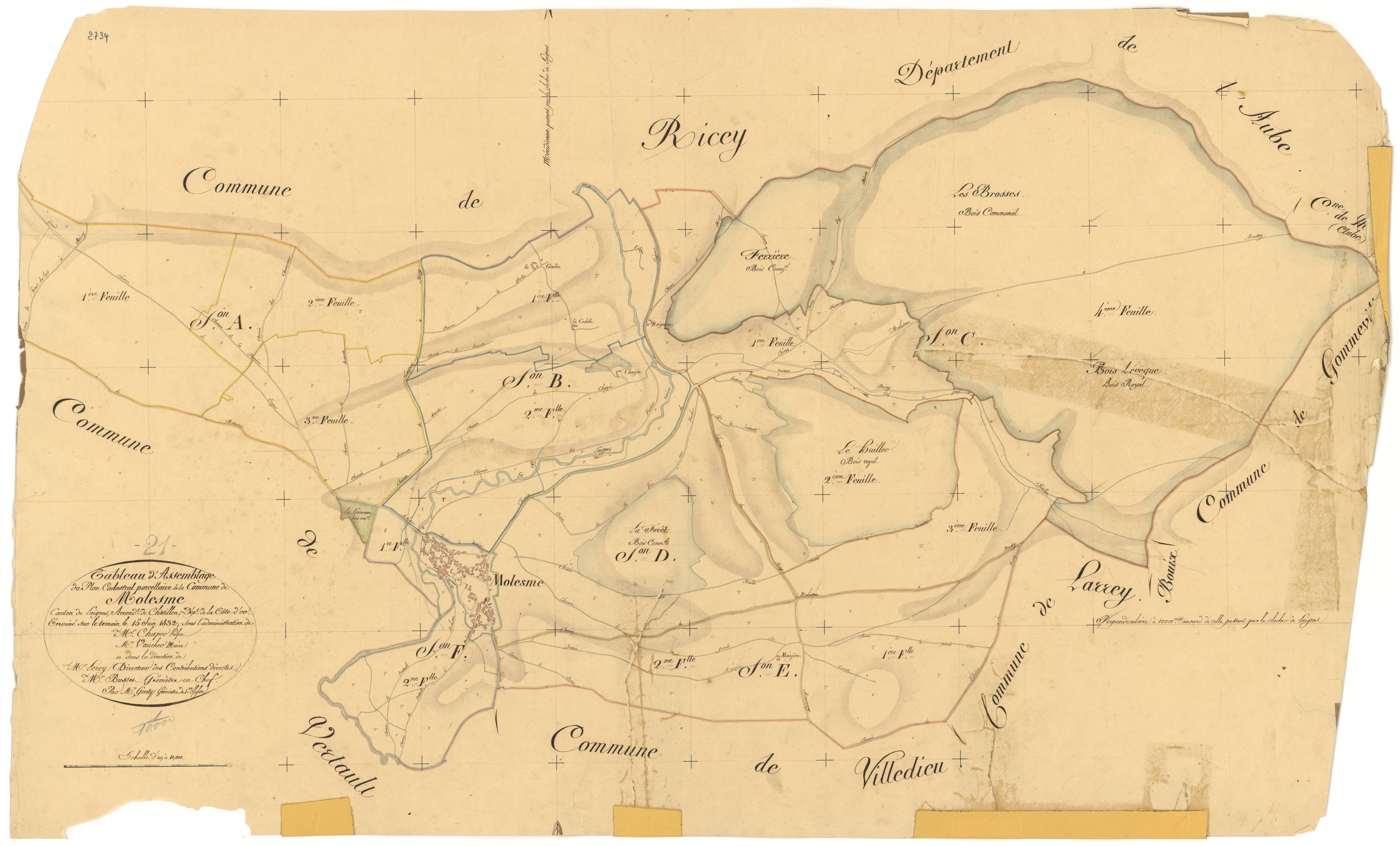 Molesme - Tableau d'assemblage - 3 P PLAN 418/1