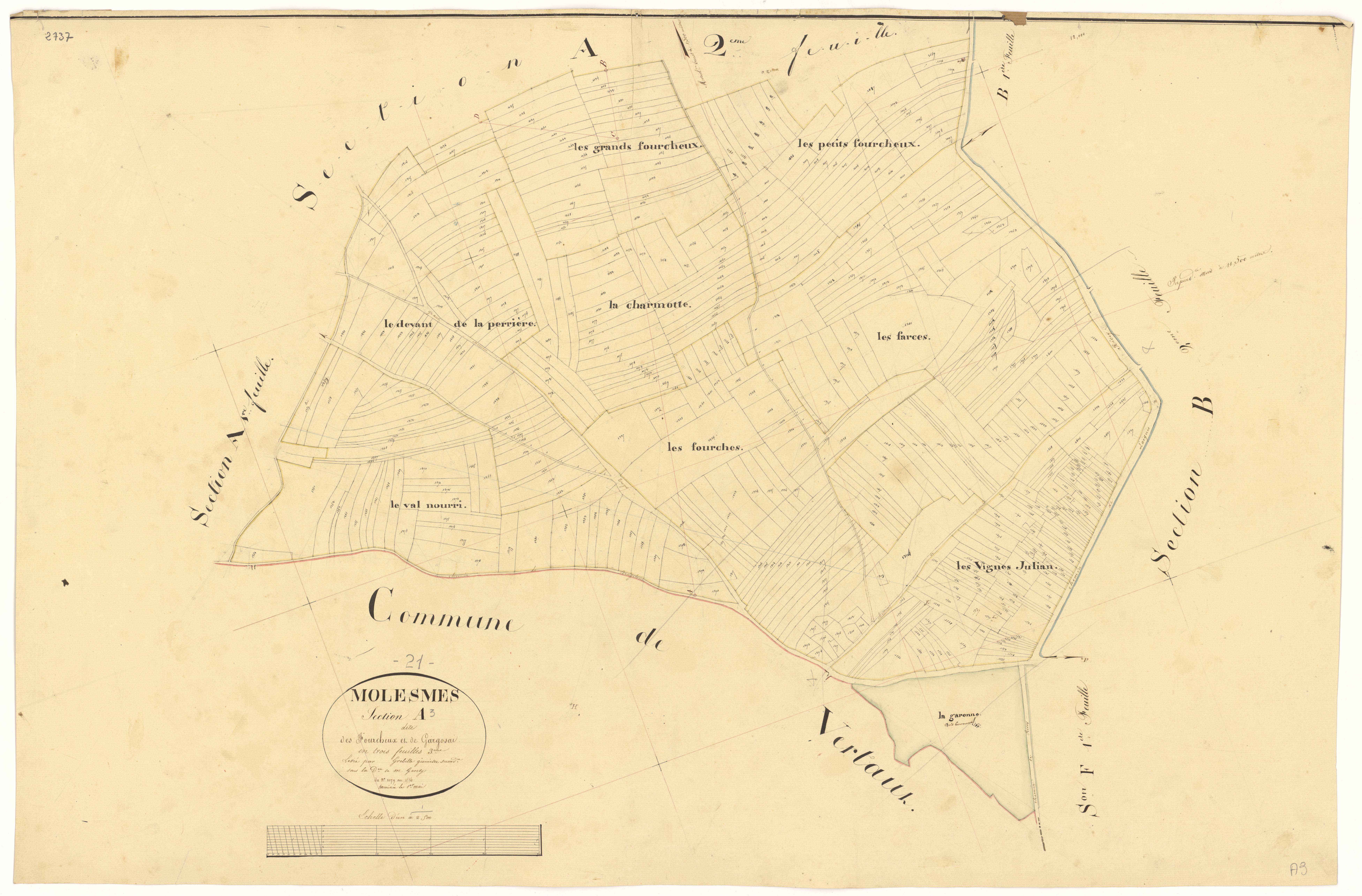 Molesme - Section A3 - 3 P PLAN 418/4