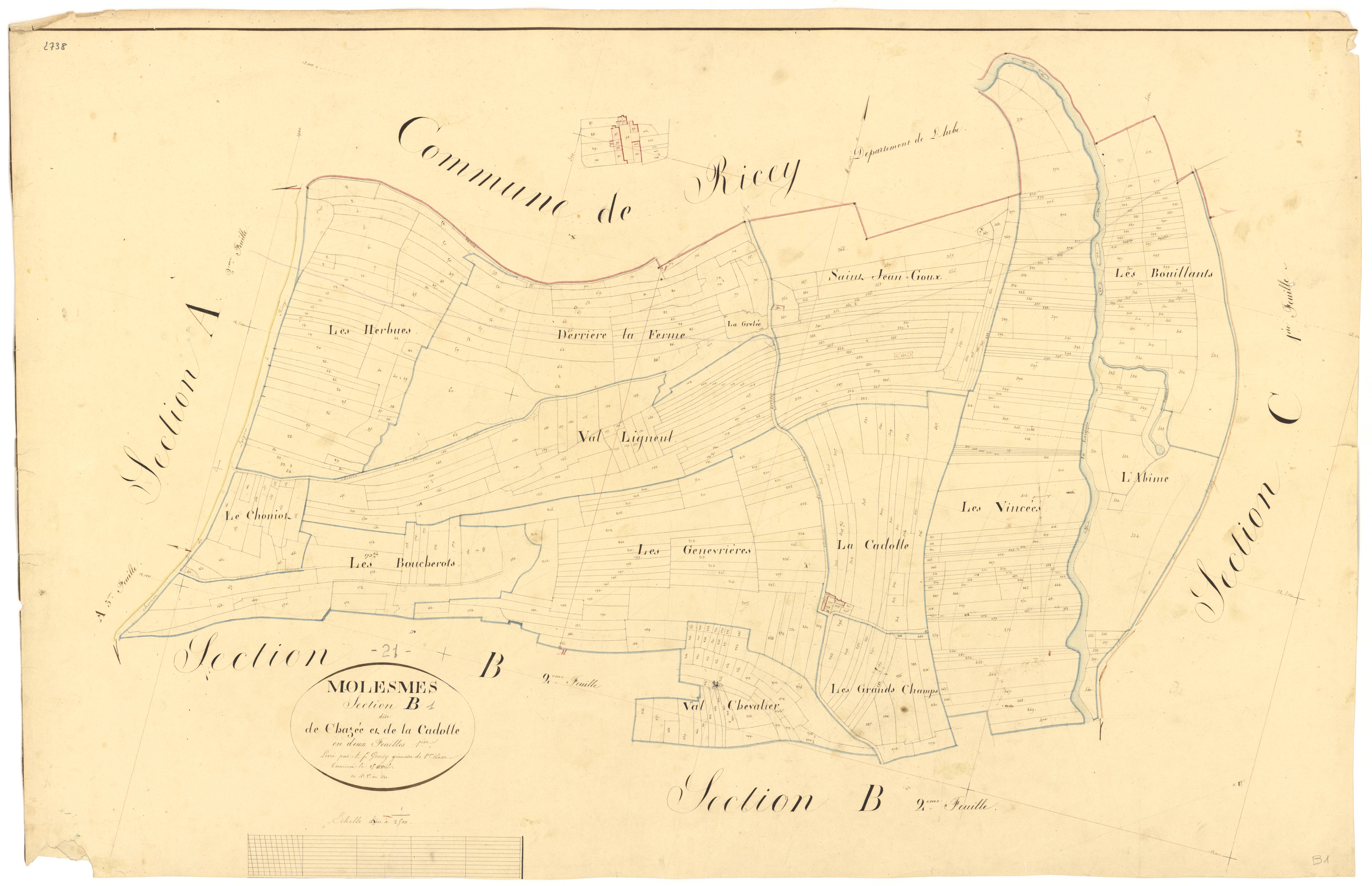 Molesme - Section B1 - 3 P PLAN 418/5