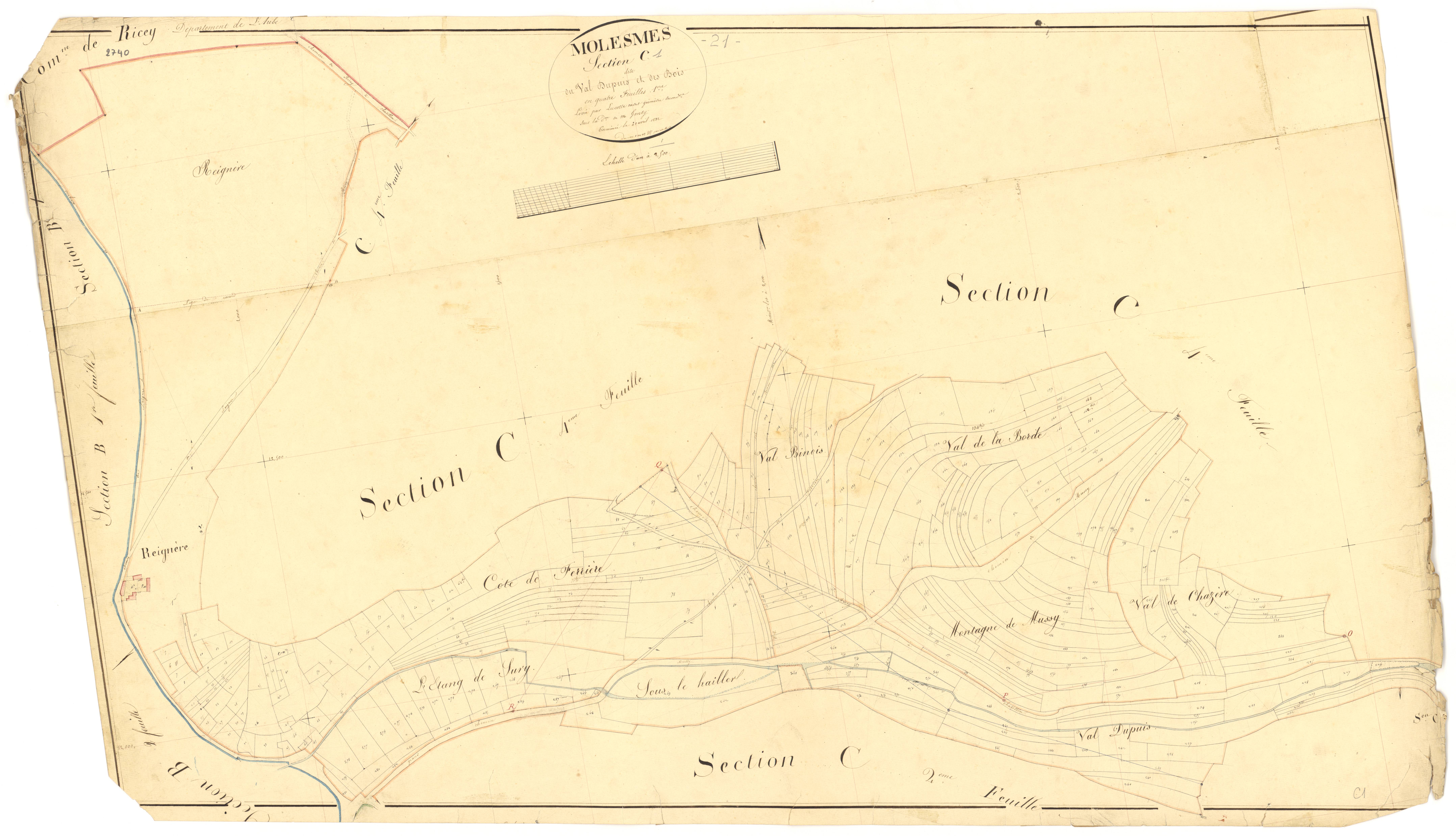 Molesme - Section C1 - 3 P PLAN 418/7