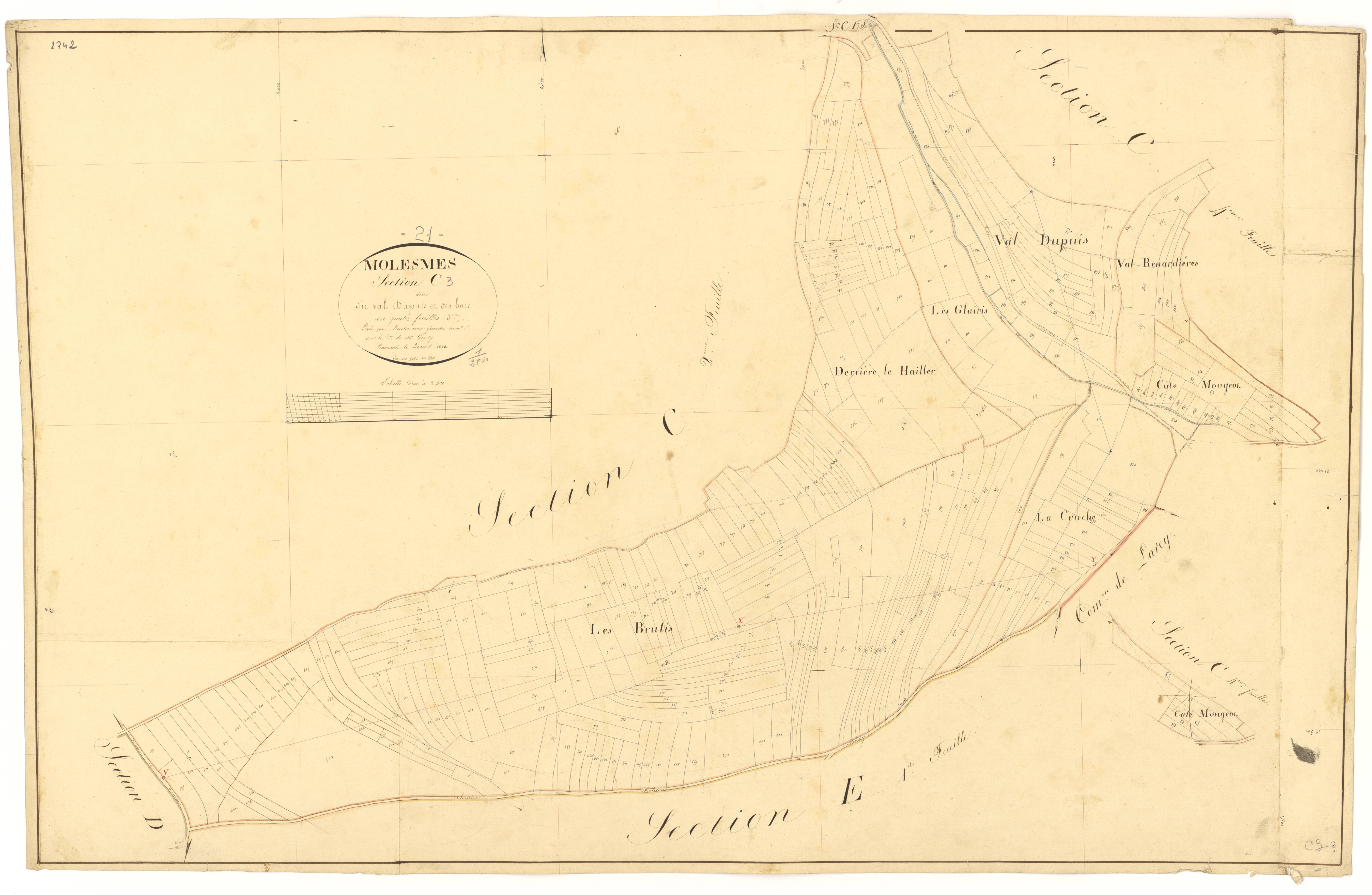 Molesme - Section C3 - 3 P PLAN 418/9