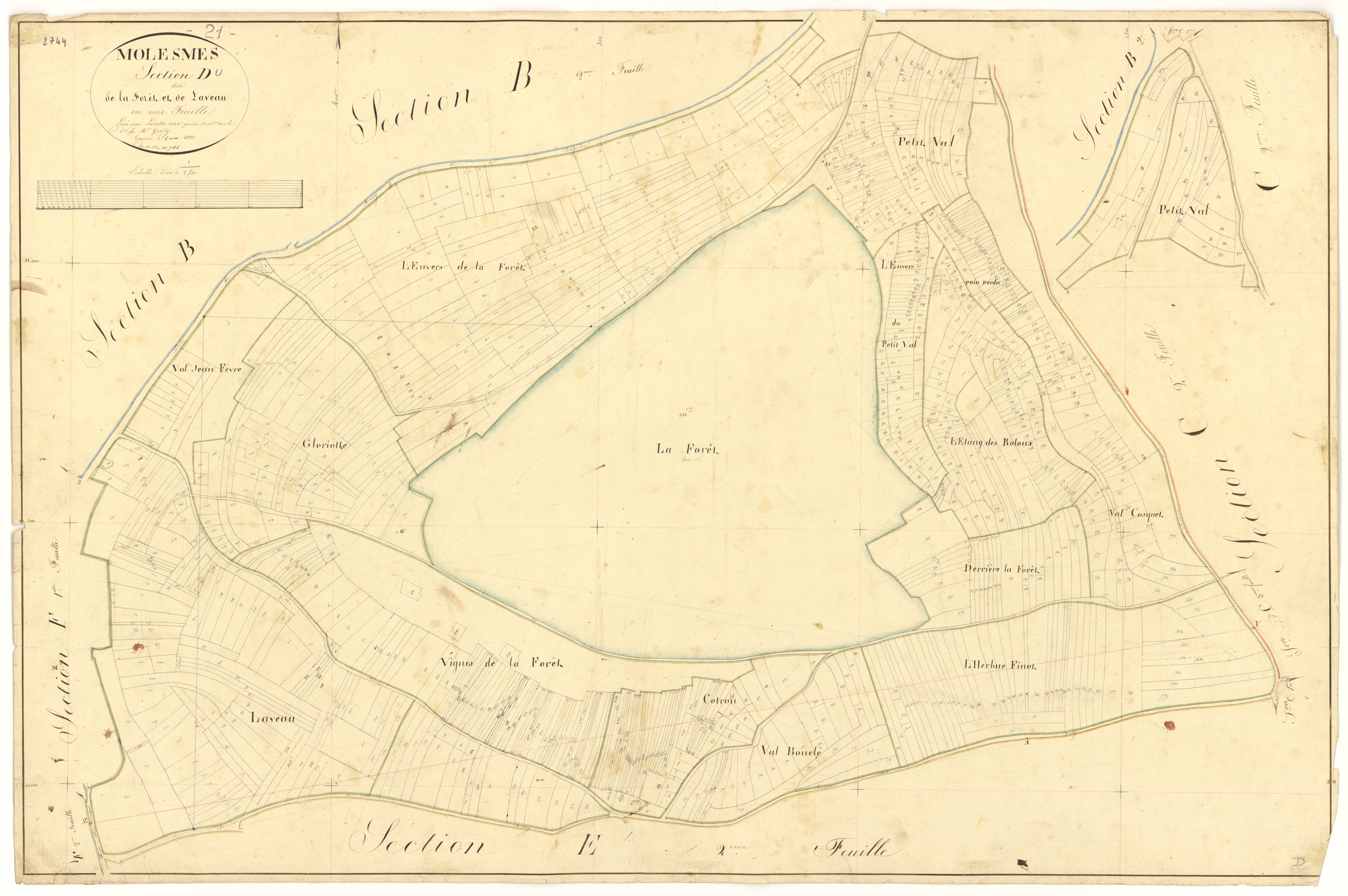 Molesme - Section D - 3 P PLAN 418/11