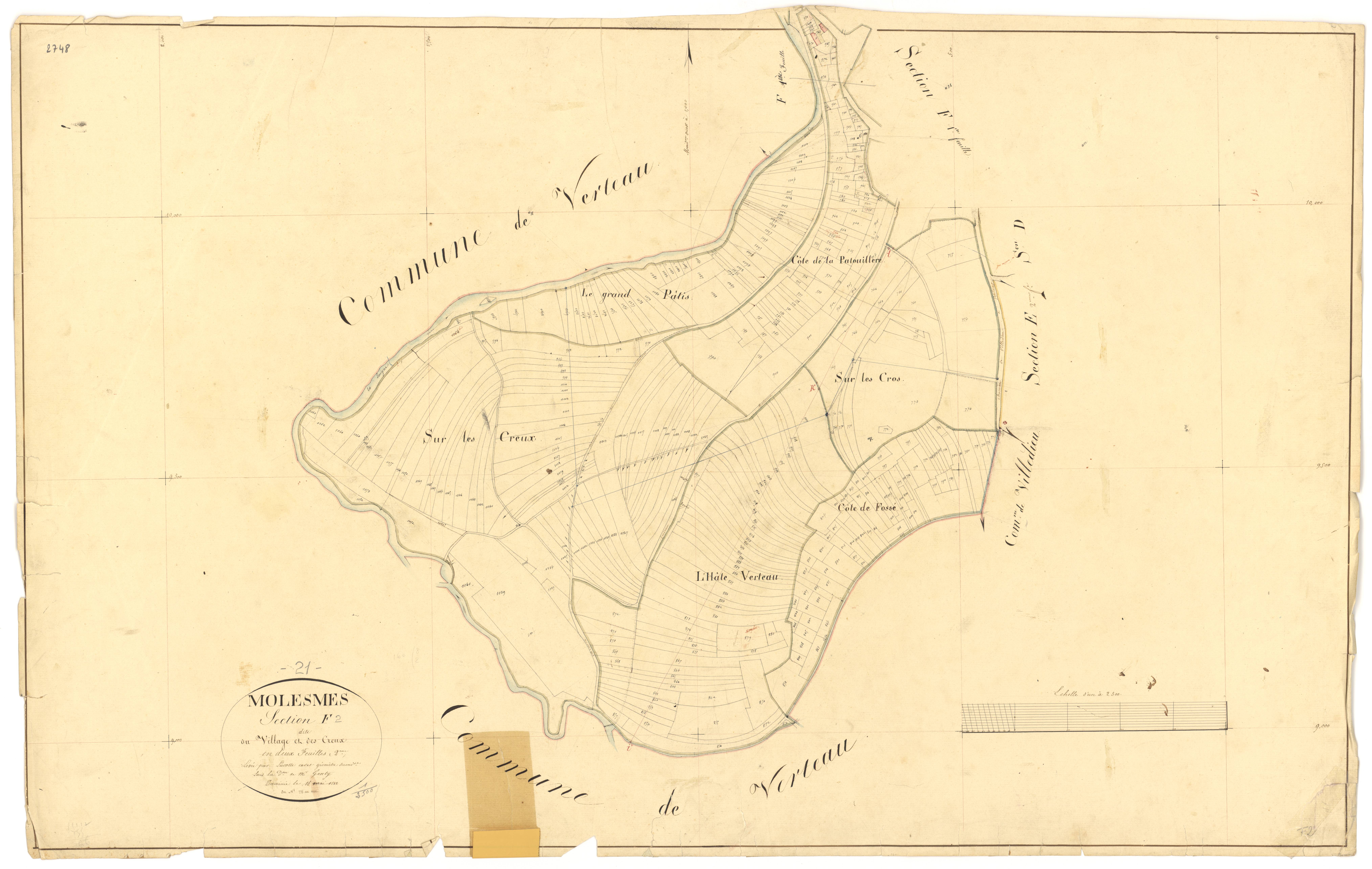 Molesme - Section F2 - 3 P PLAN 418/15