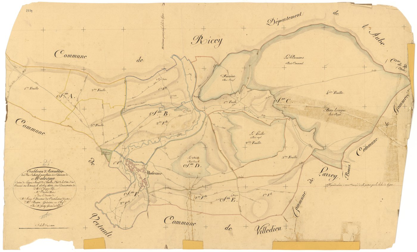 Molesme - Tableau d'assemblage - 3 P PLAN 418/1