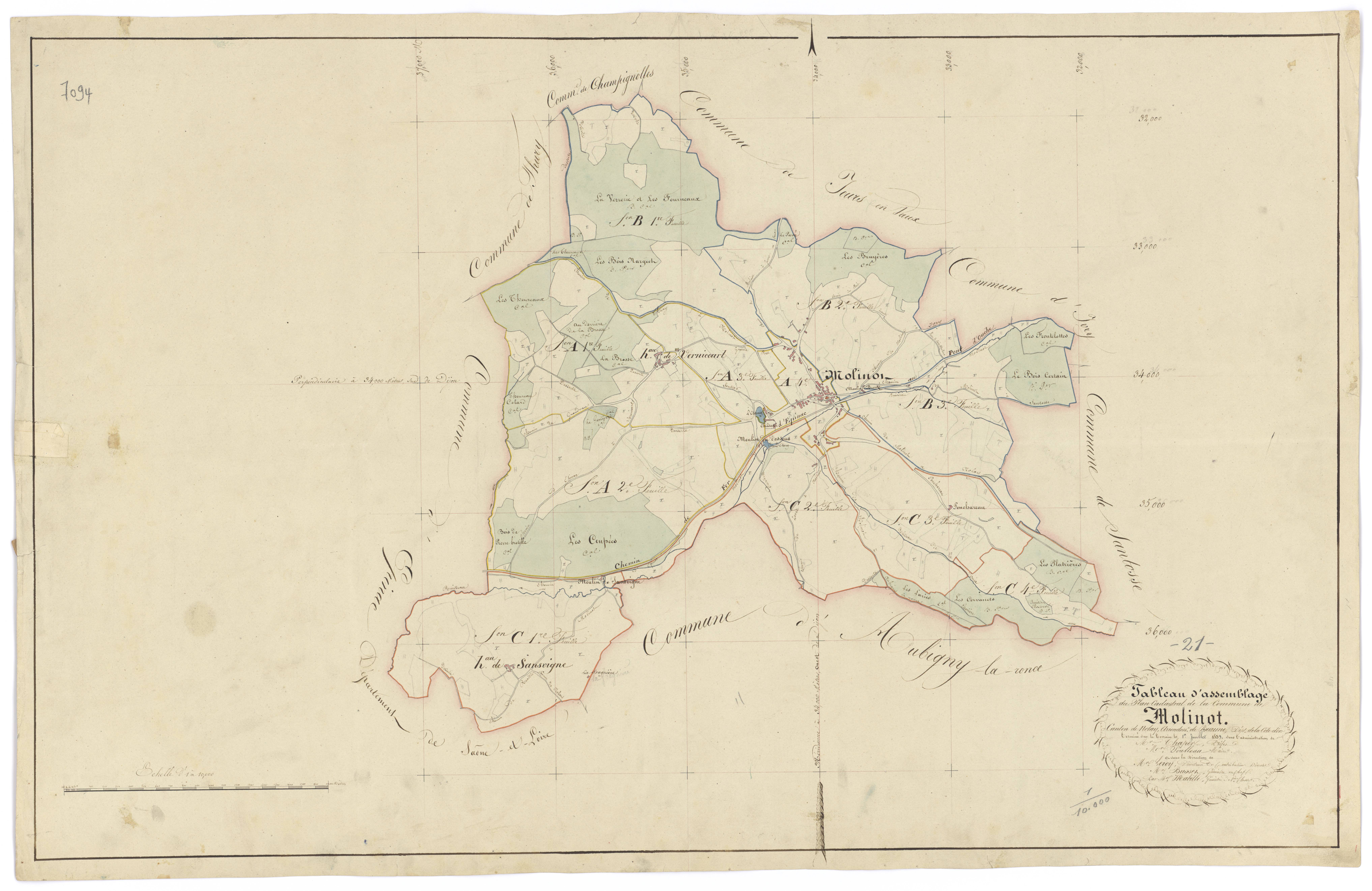 Molinot - Tableau d'assemblage - 3 P PLAN 419/1