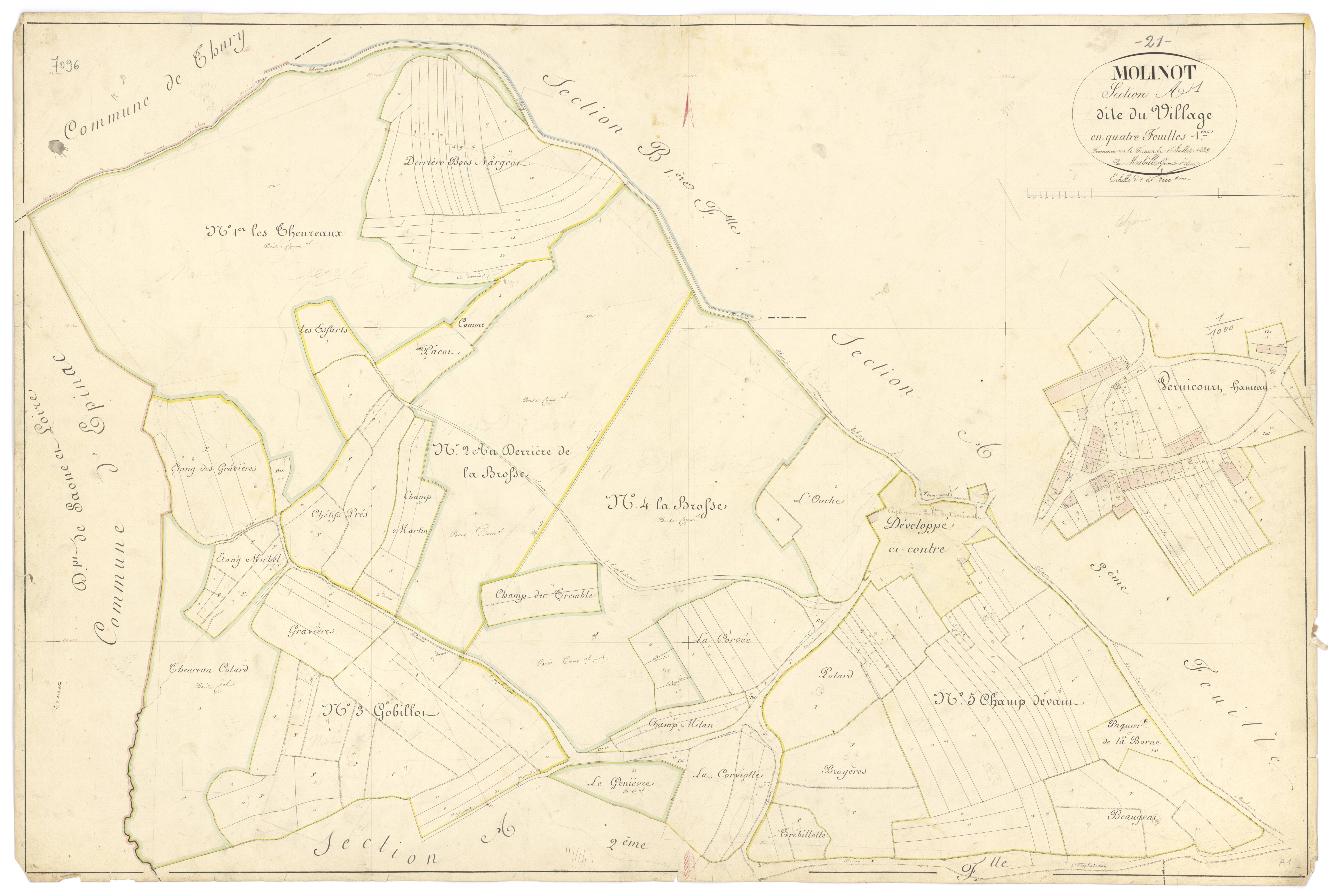 Molinot - Section A1 - 3 P PLAN 419/3