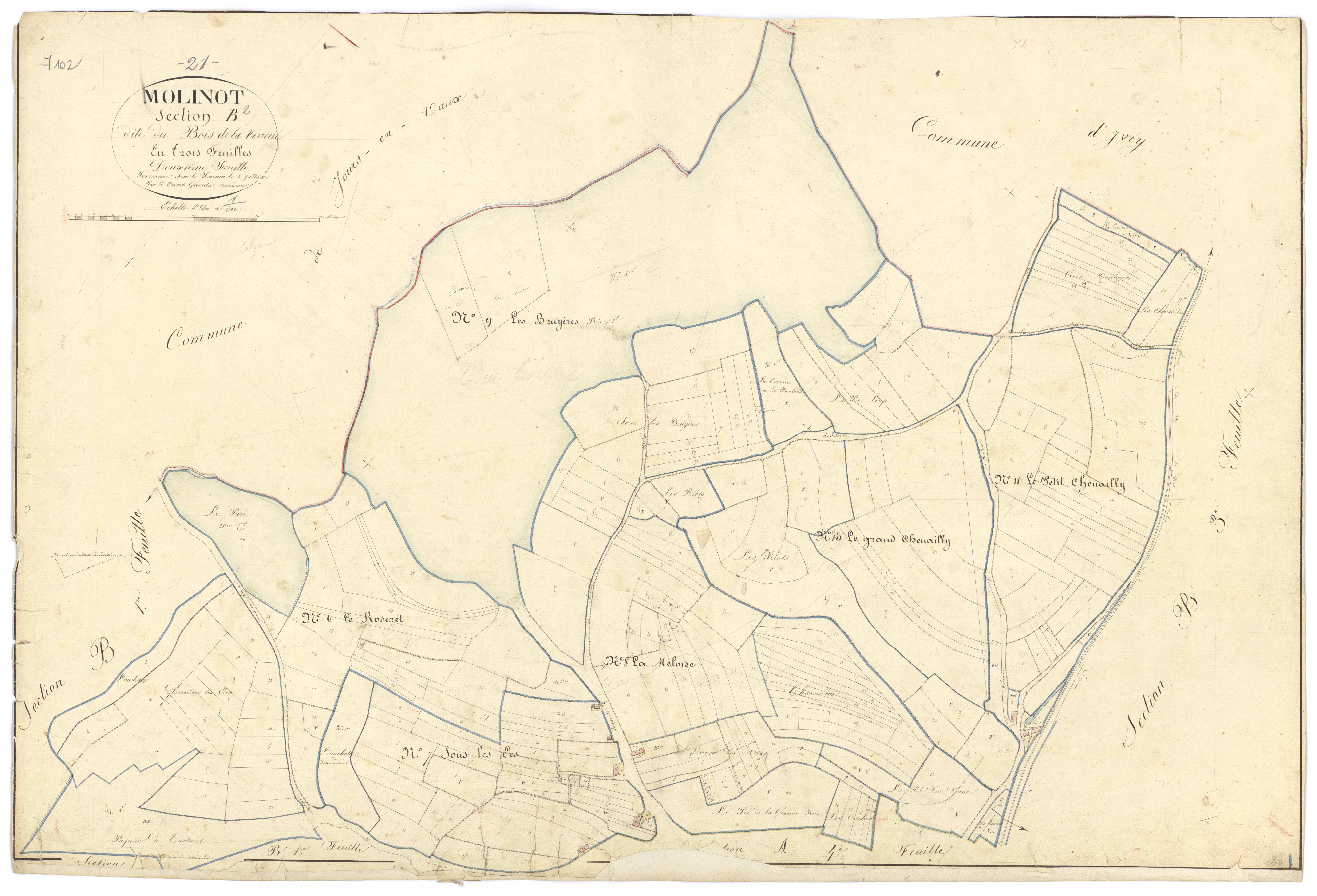 Molinot - Section B2 - 3 P PLAN 419/9