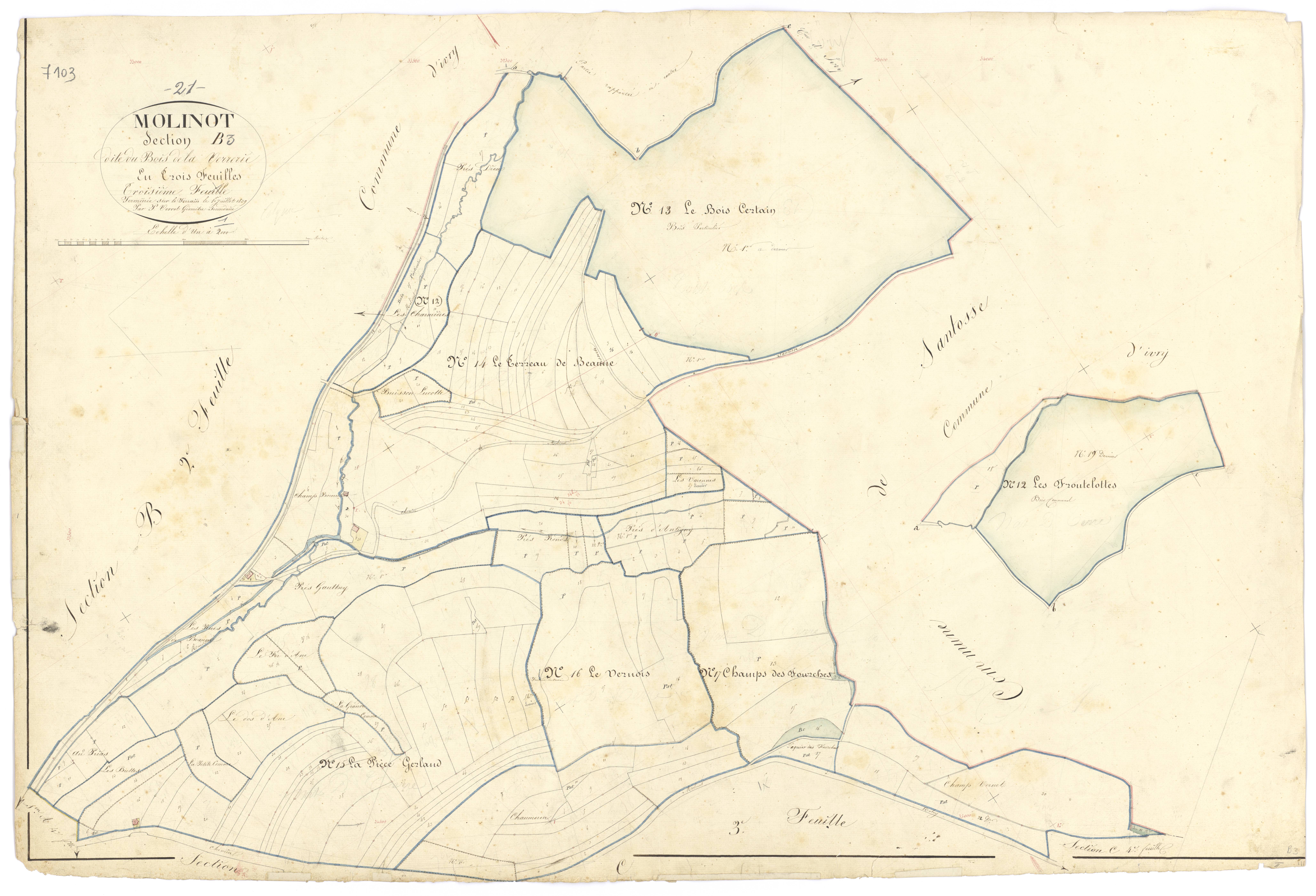 Molinot - Section B3 - 3 P PLAN 419/10