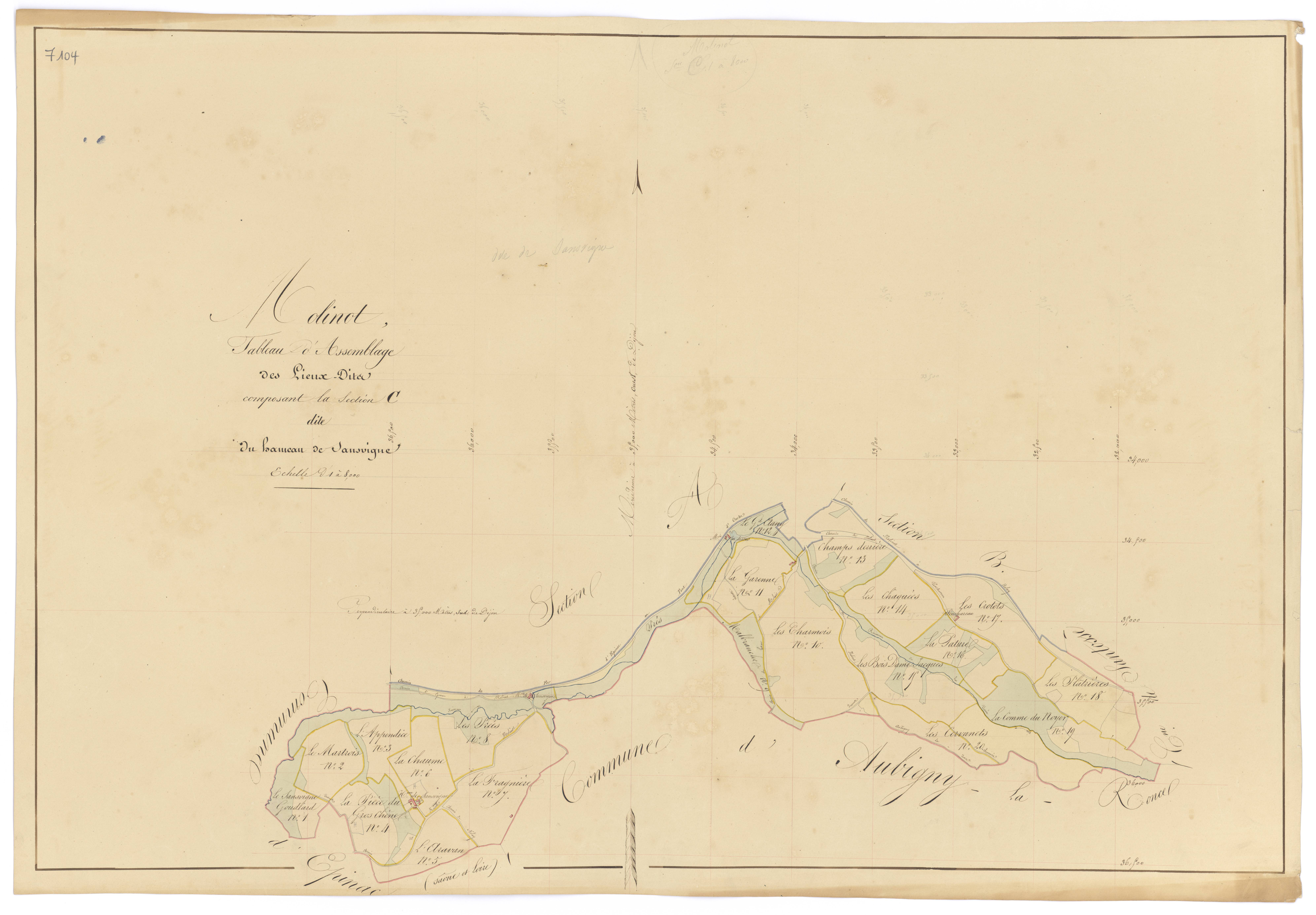 Molinot - Section C (tableau d'assemblage) - 3 P PLAN 419/11