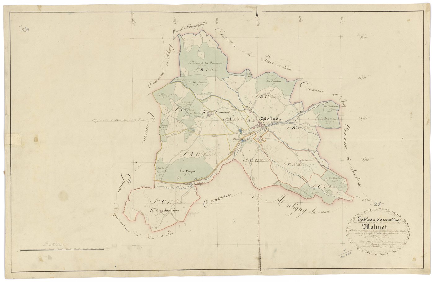 Molinot - Tableau d'assemblage - 3 P PLAN 419/1