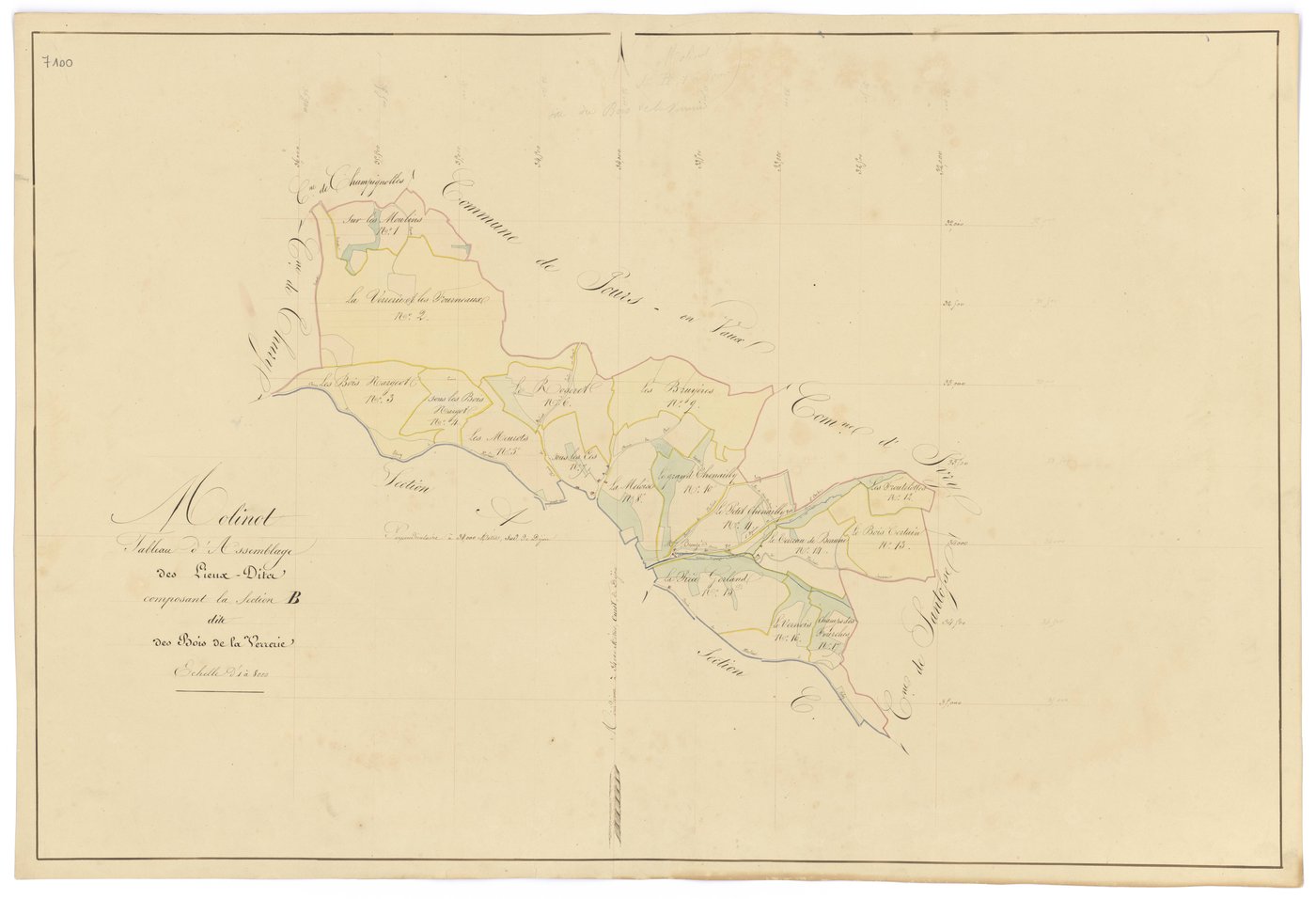 Molinot - Section B (tableau d'assemblage) - 3 P PLAN 419/7