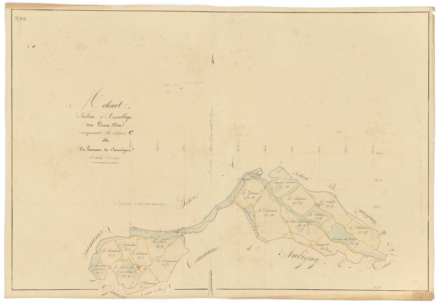 Molinot - Section C (tableau d'assemblage) - 3 P PLAN 419/11