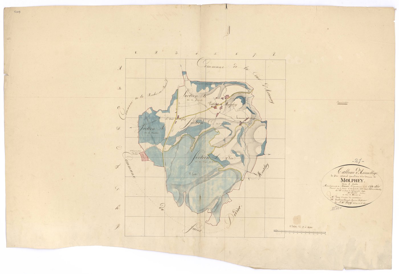 Molphey - Tableau d'assemblage - 3 P PLAN 421/1