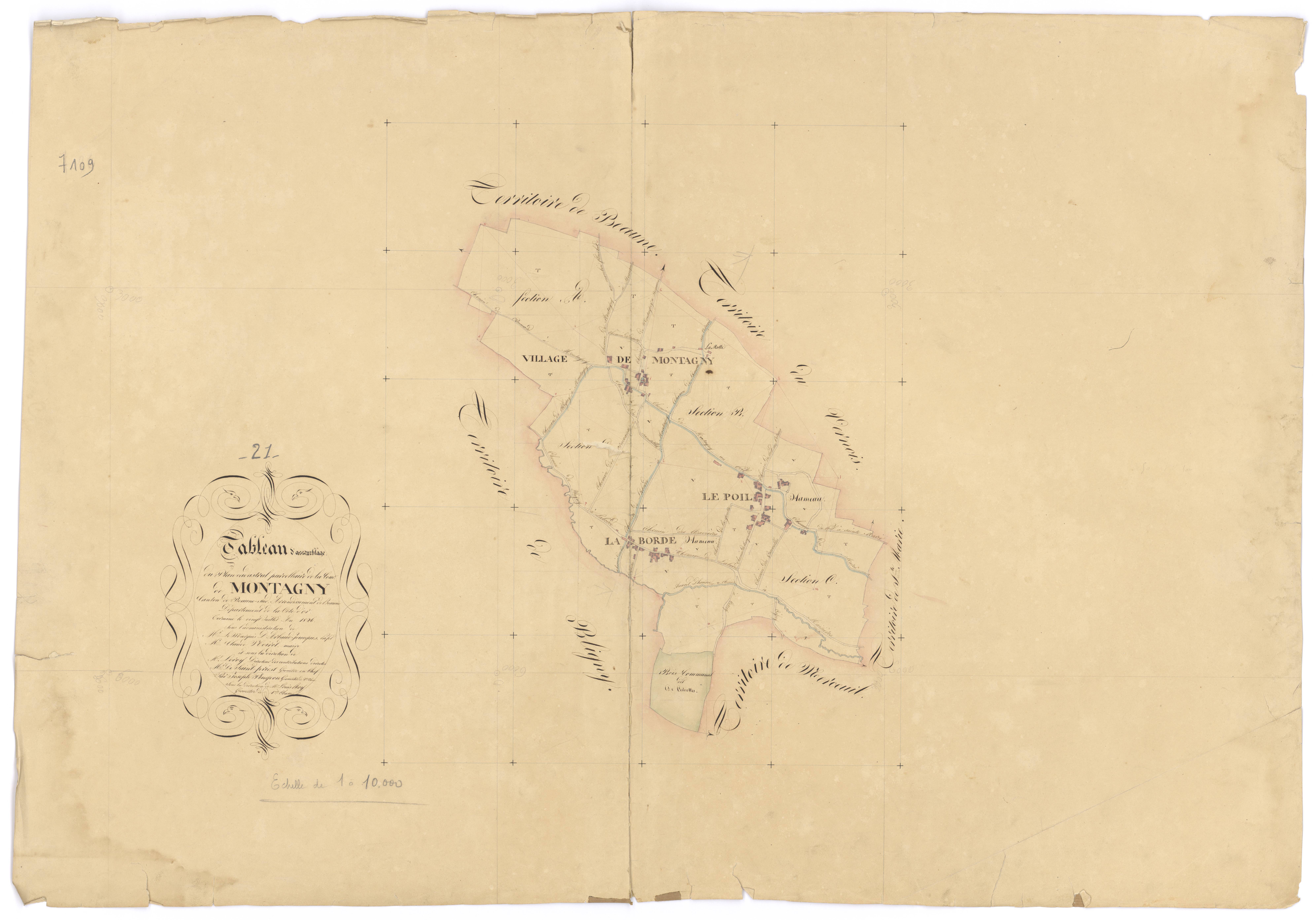 Montagny-lès-Beaune - Tableau d'assemblage - 3 P PLAN 422/1
