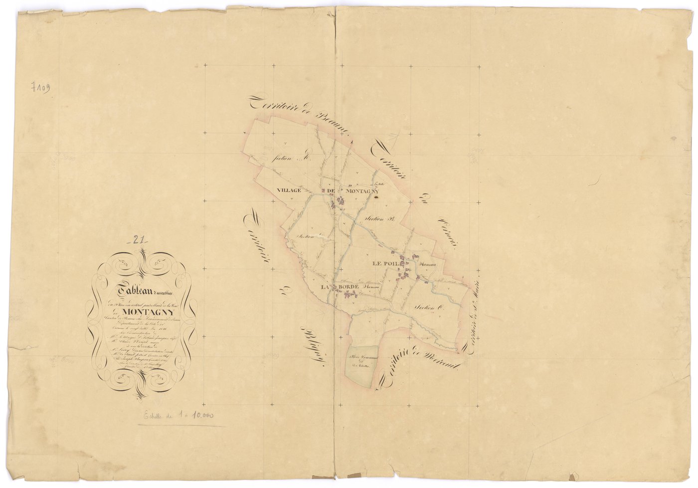 Montagny-lès-Beaune - Tableau d'assemblage - 3 P PLAN 422/1