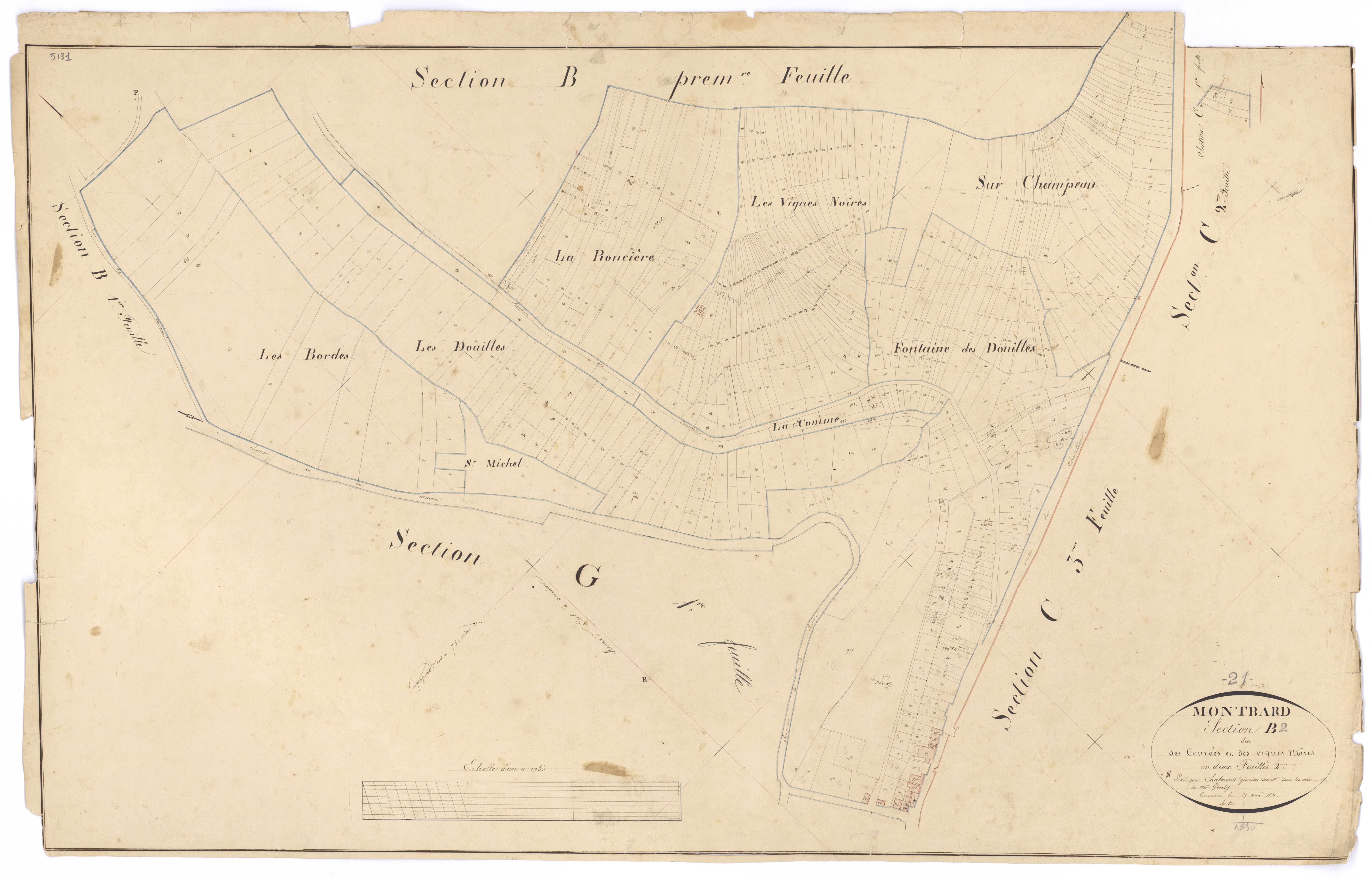 Montbard - Section B2 - 3 P PLAN 424/7