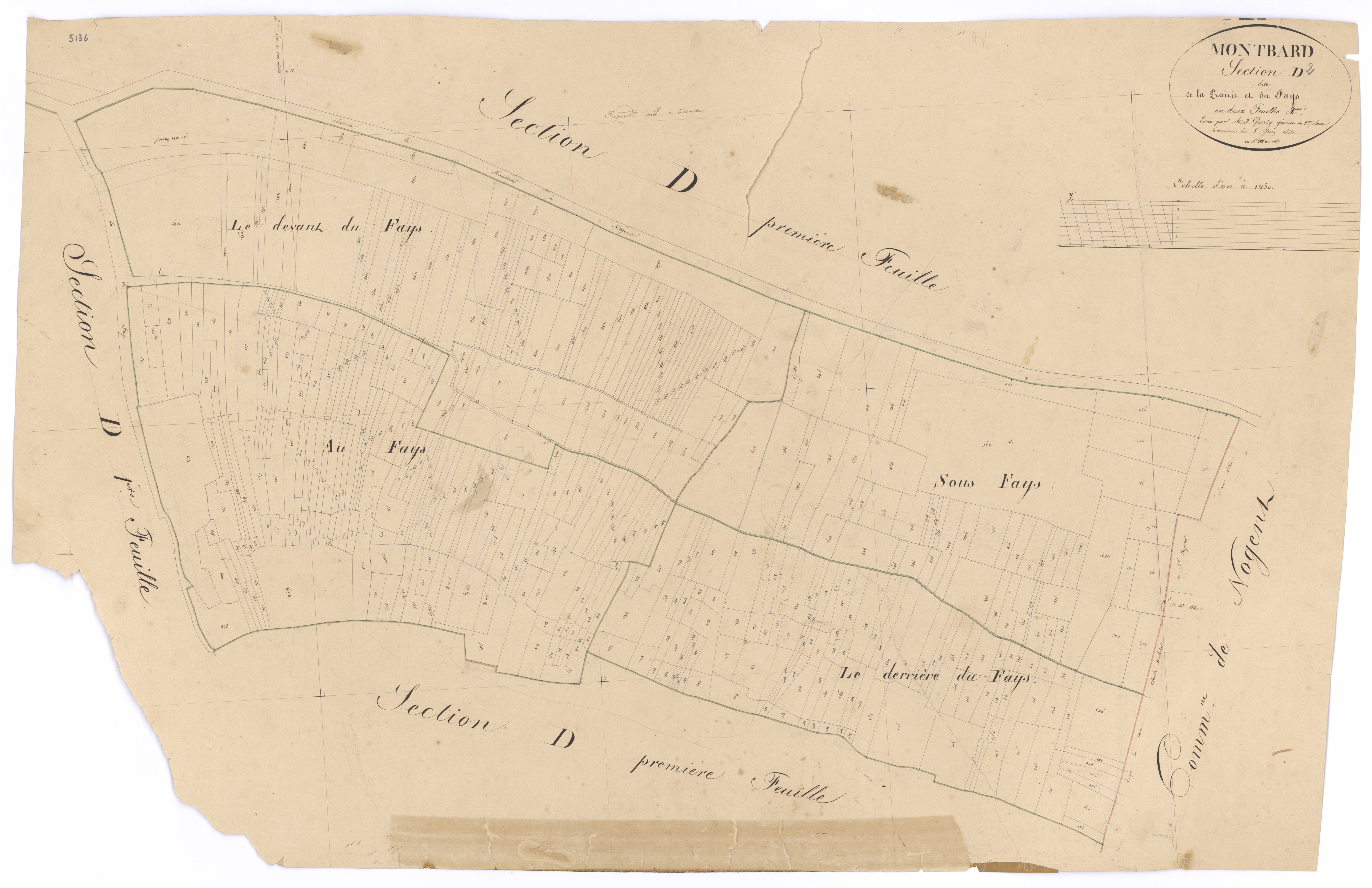 Montbard - Section D2 - 3 P PLAN 424/12
