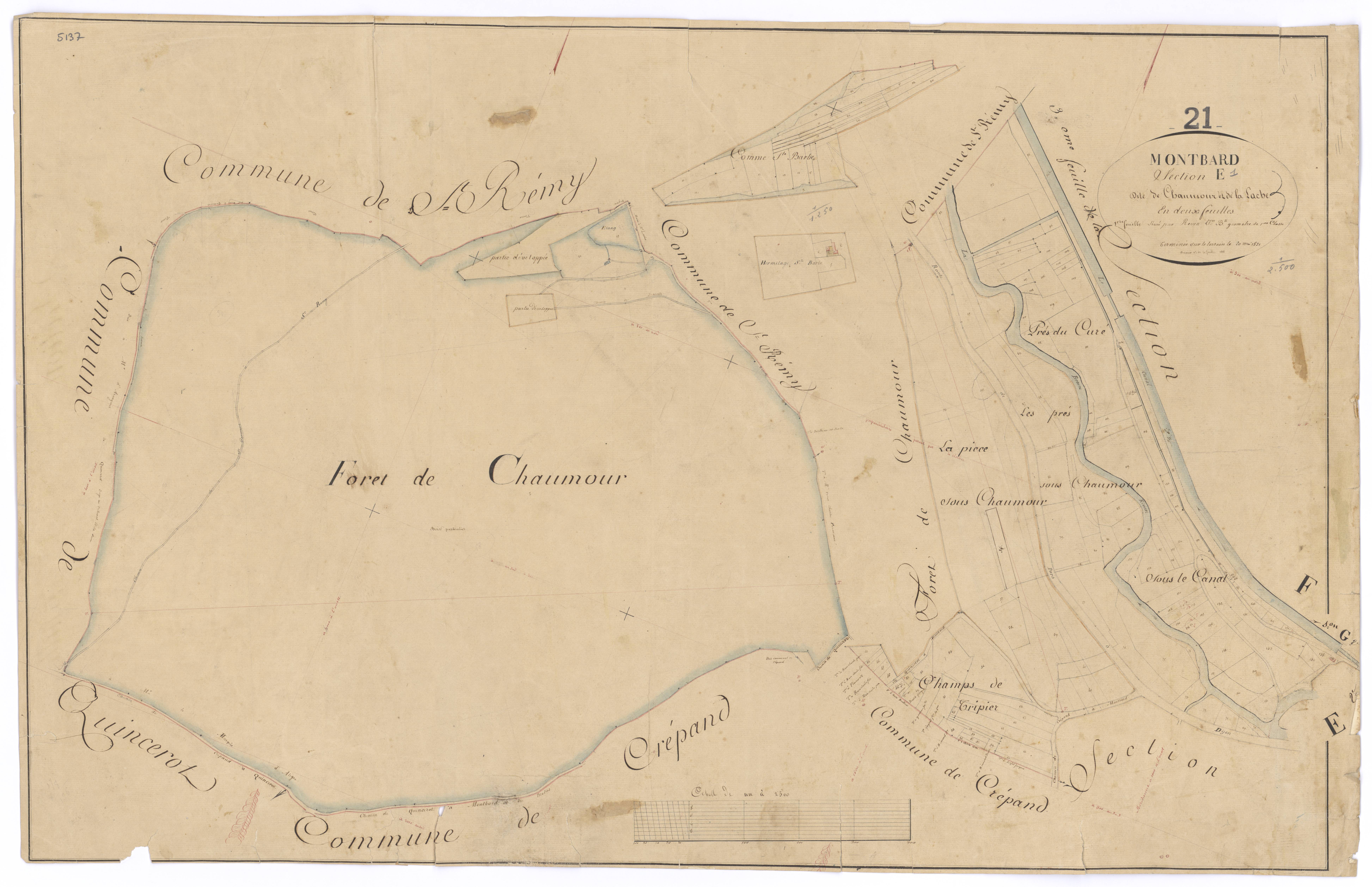 Montbard - Section E1 - 3 P PLAN 424/13