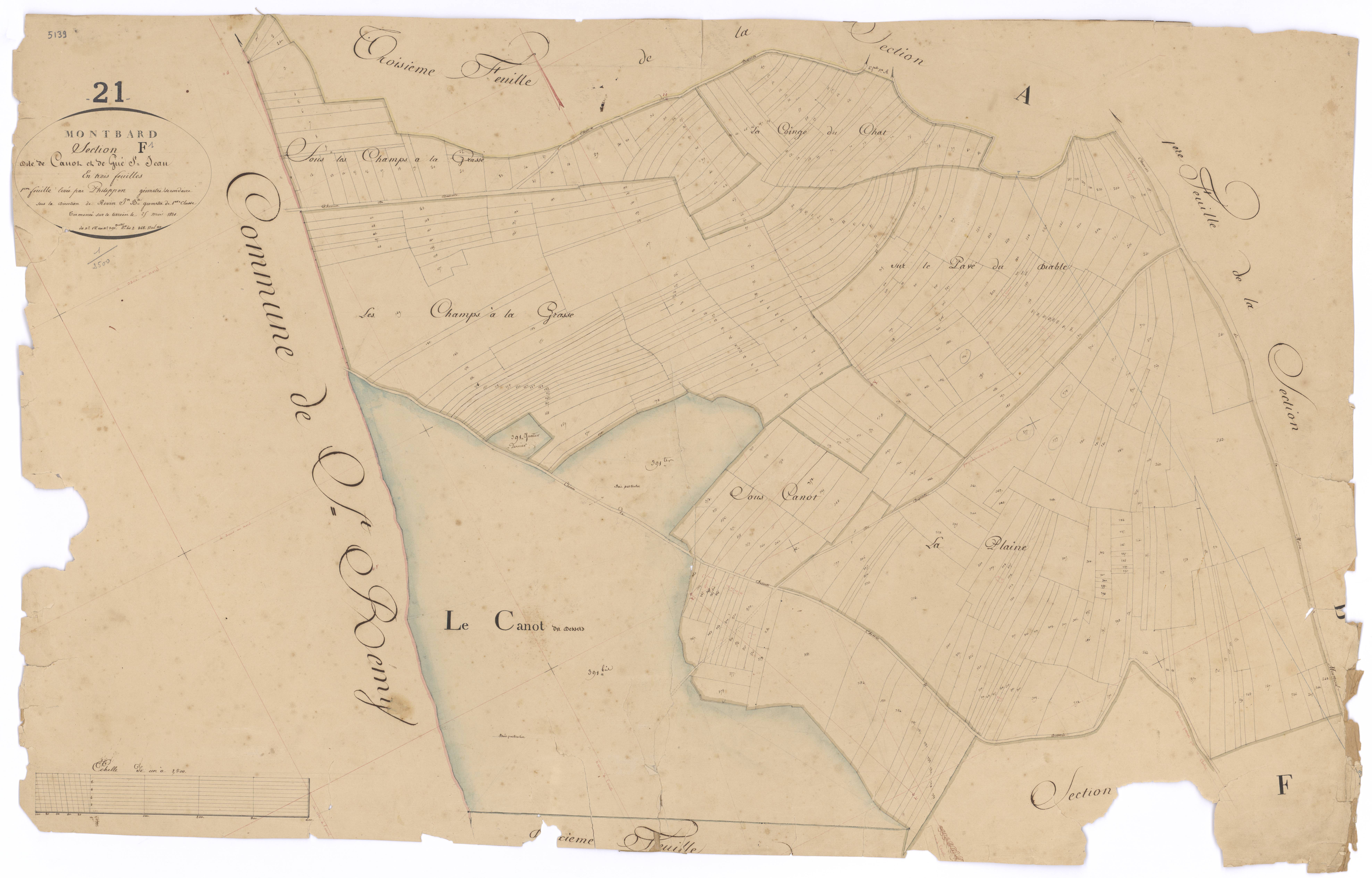 Montbard - Section F1 - 3 P PLAN 424/15