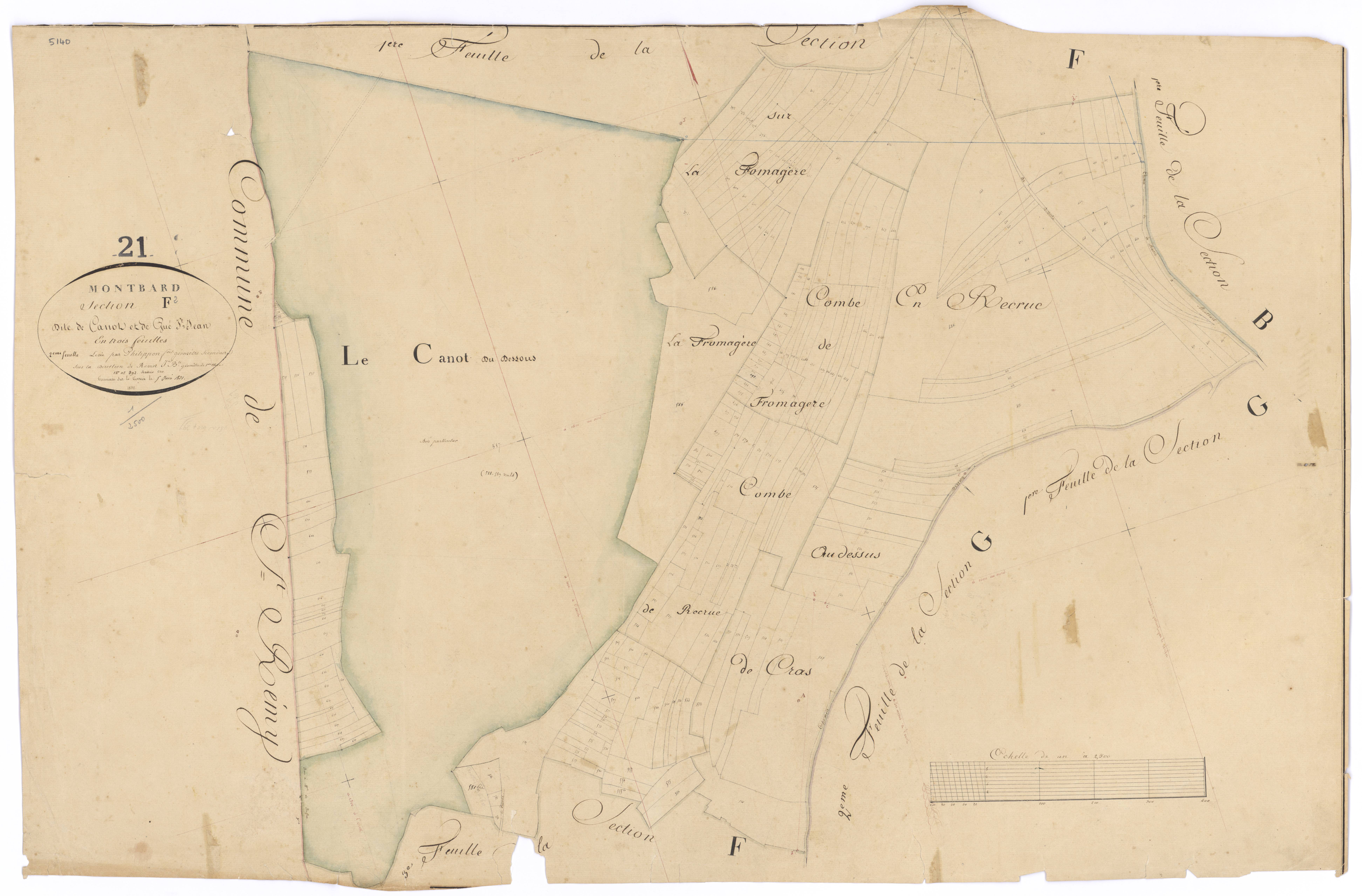 Montbard - Section F2 - 3 P PLAN 424/16