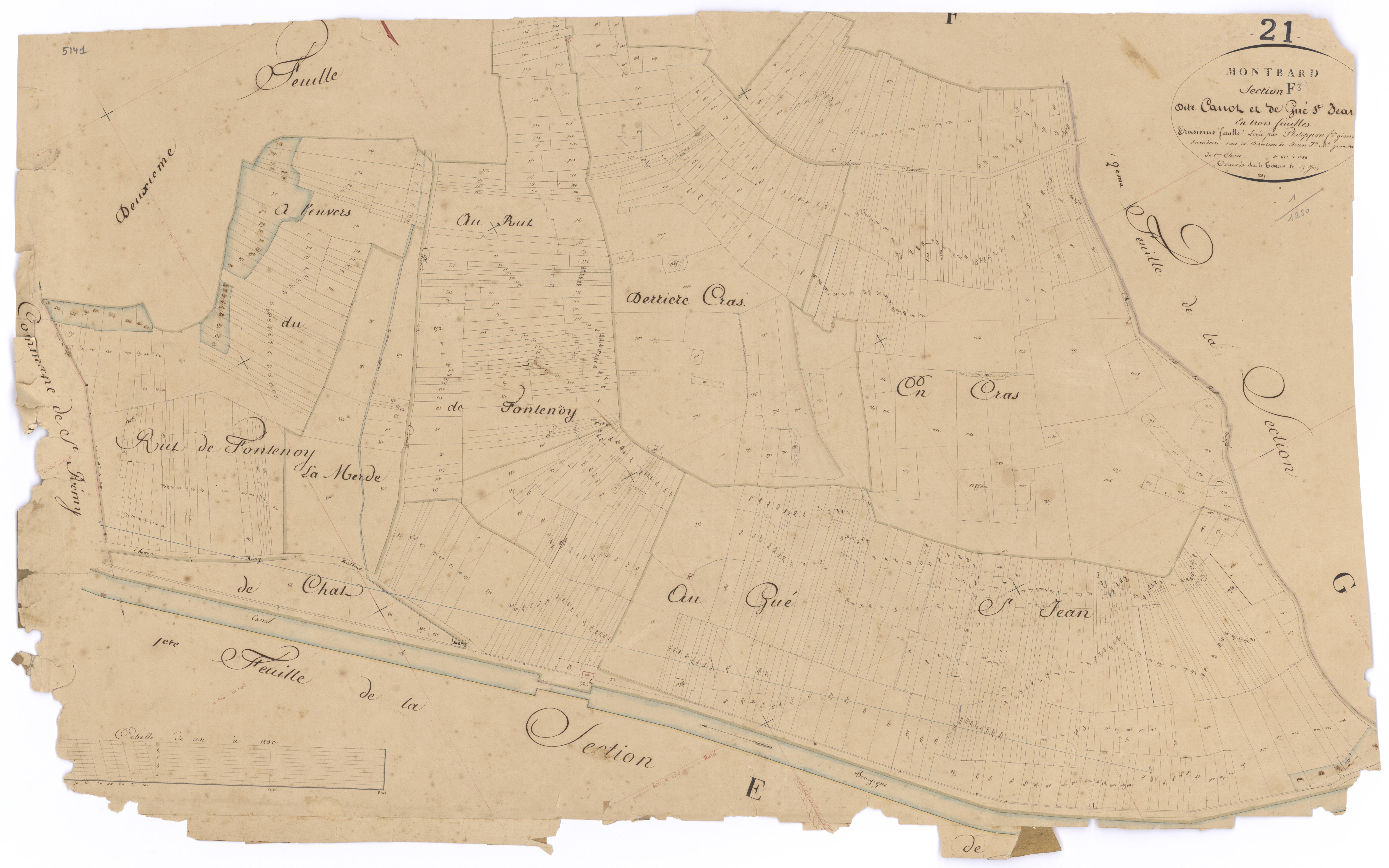 Montbard - Section F3 - 3 P PLAN 424/17