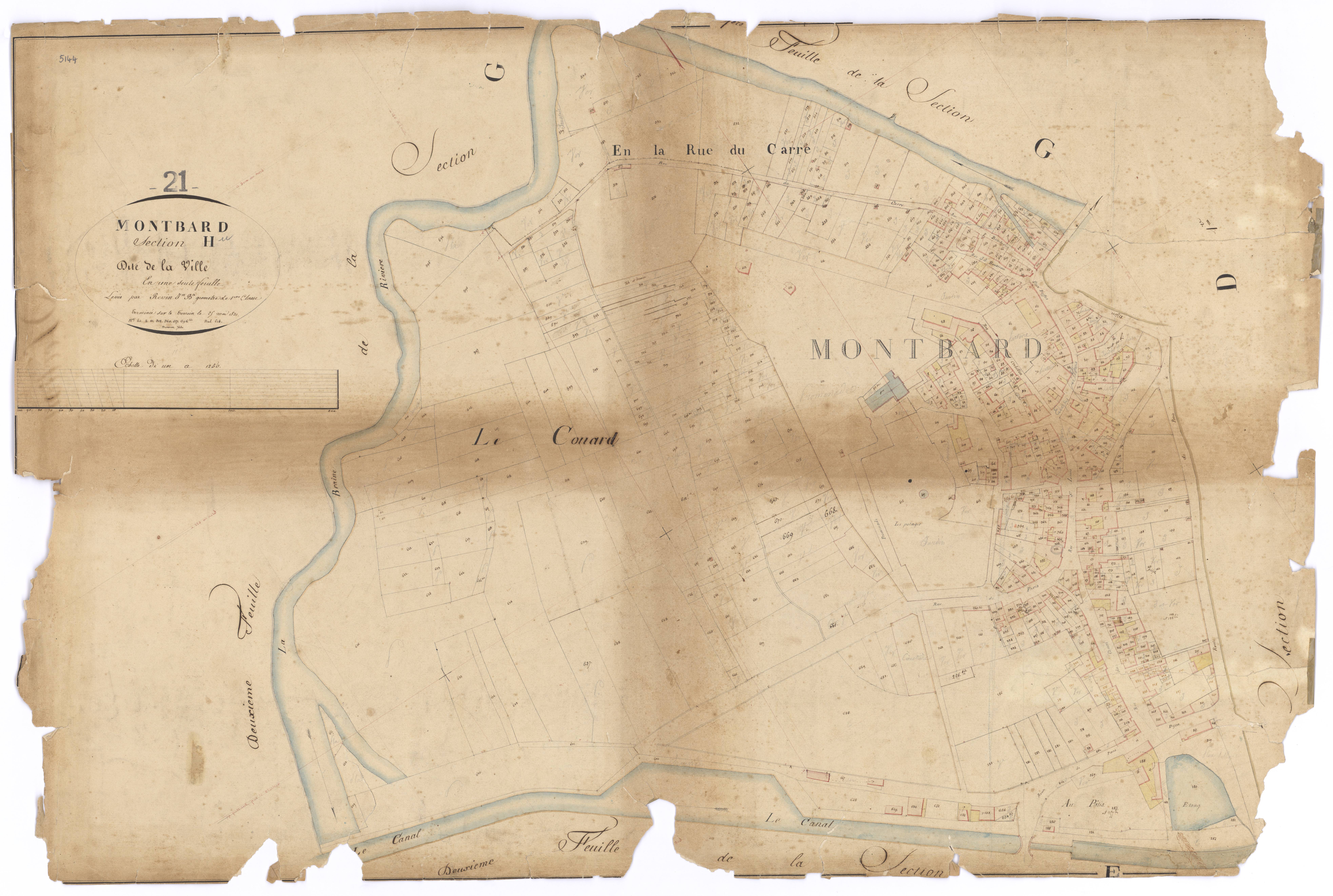 Montbard - Section H - 3 P PLAN 424/20