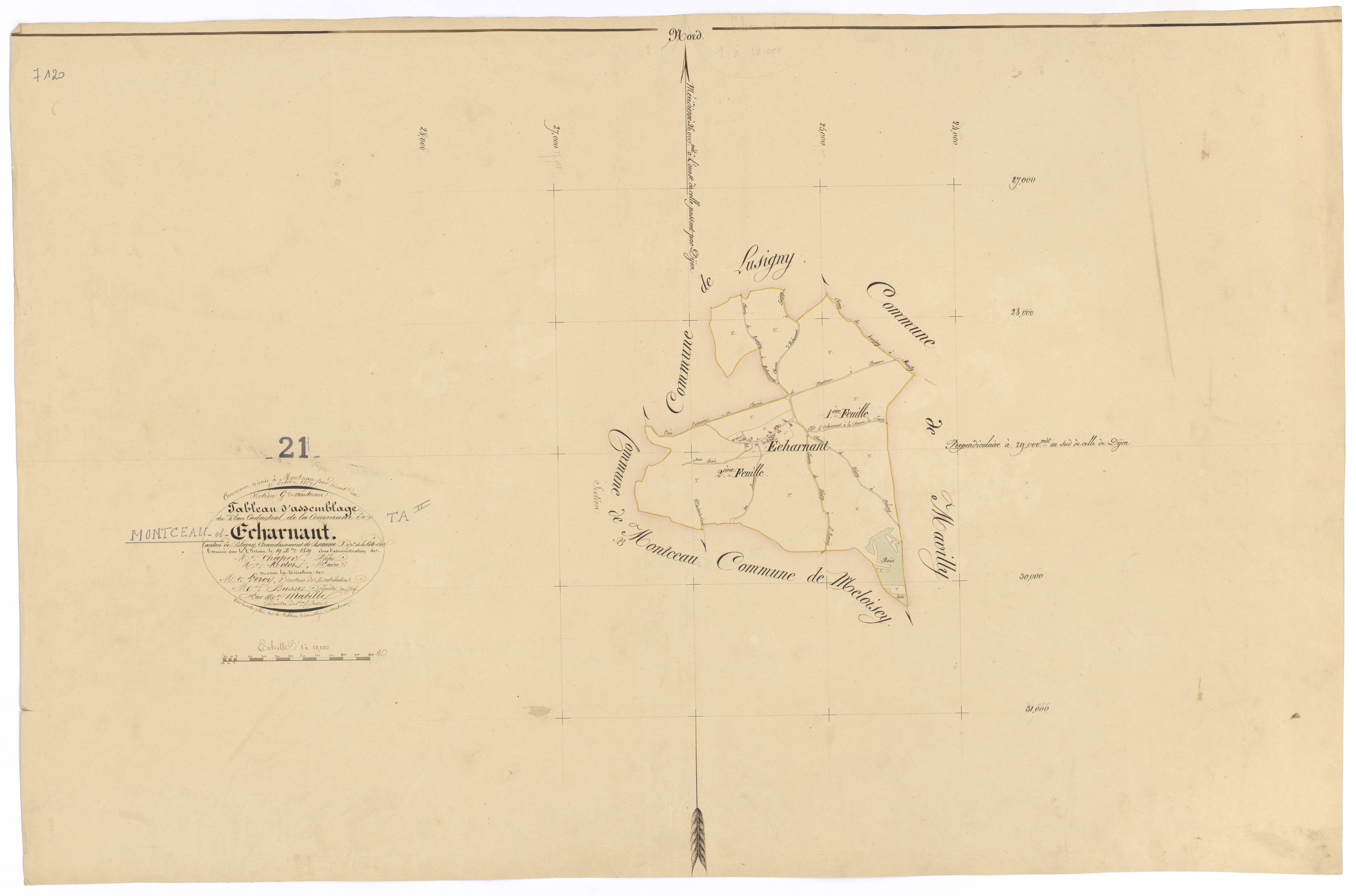 Montceau-et-Echarnant - Tableau d'assemblage 2 - 3 P PLAN 426/2