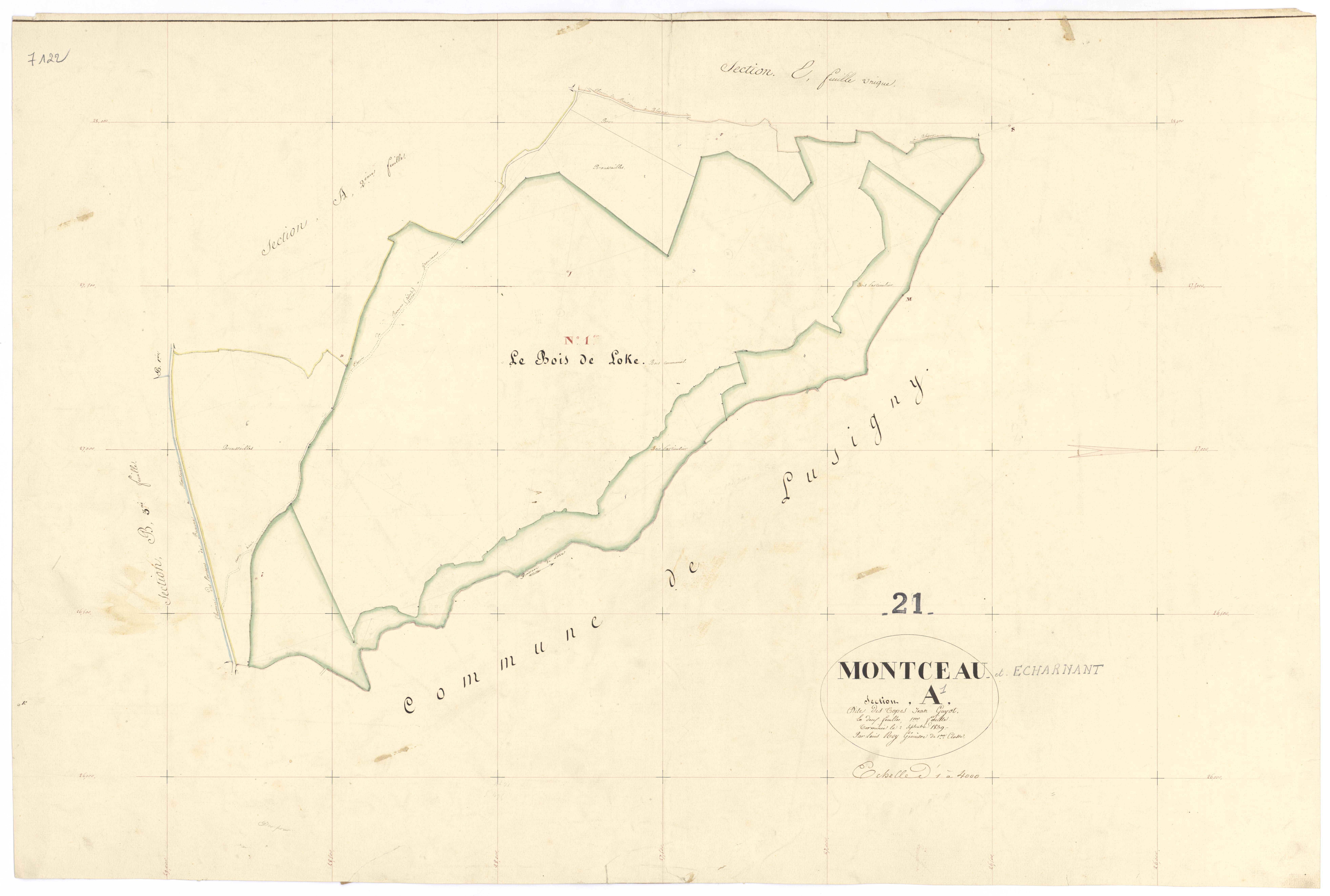 Montceau-et-Echarnant - Section A1 - 3 P PLAN 426/4
