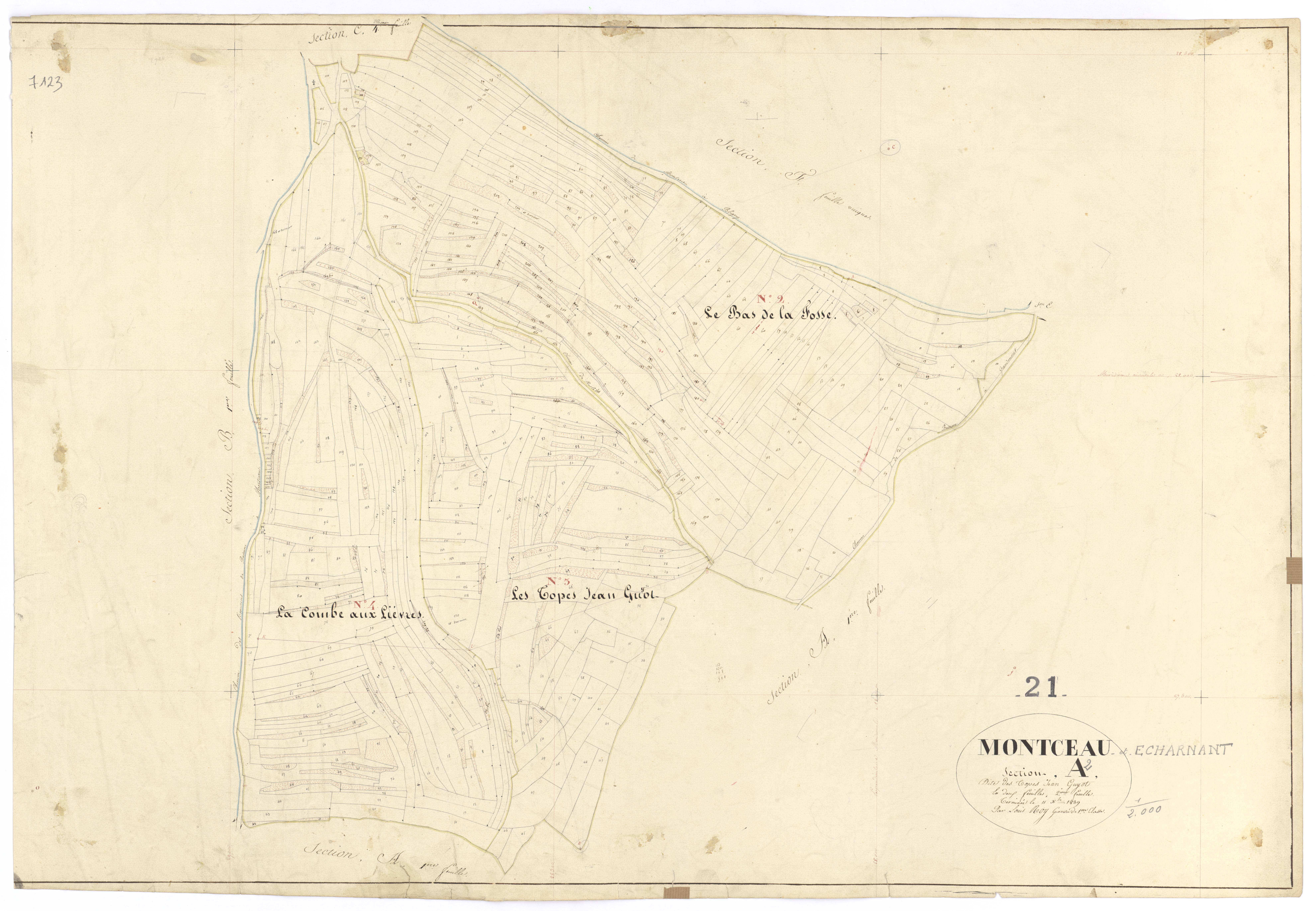Montceau-et-Echarnant - Section A2 - 3 P PLAN 426/5