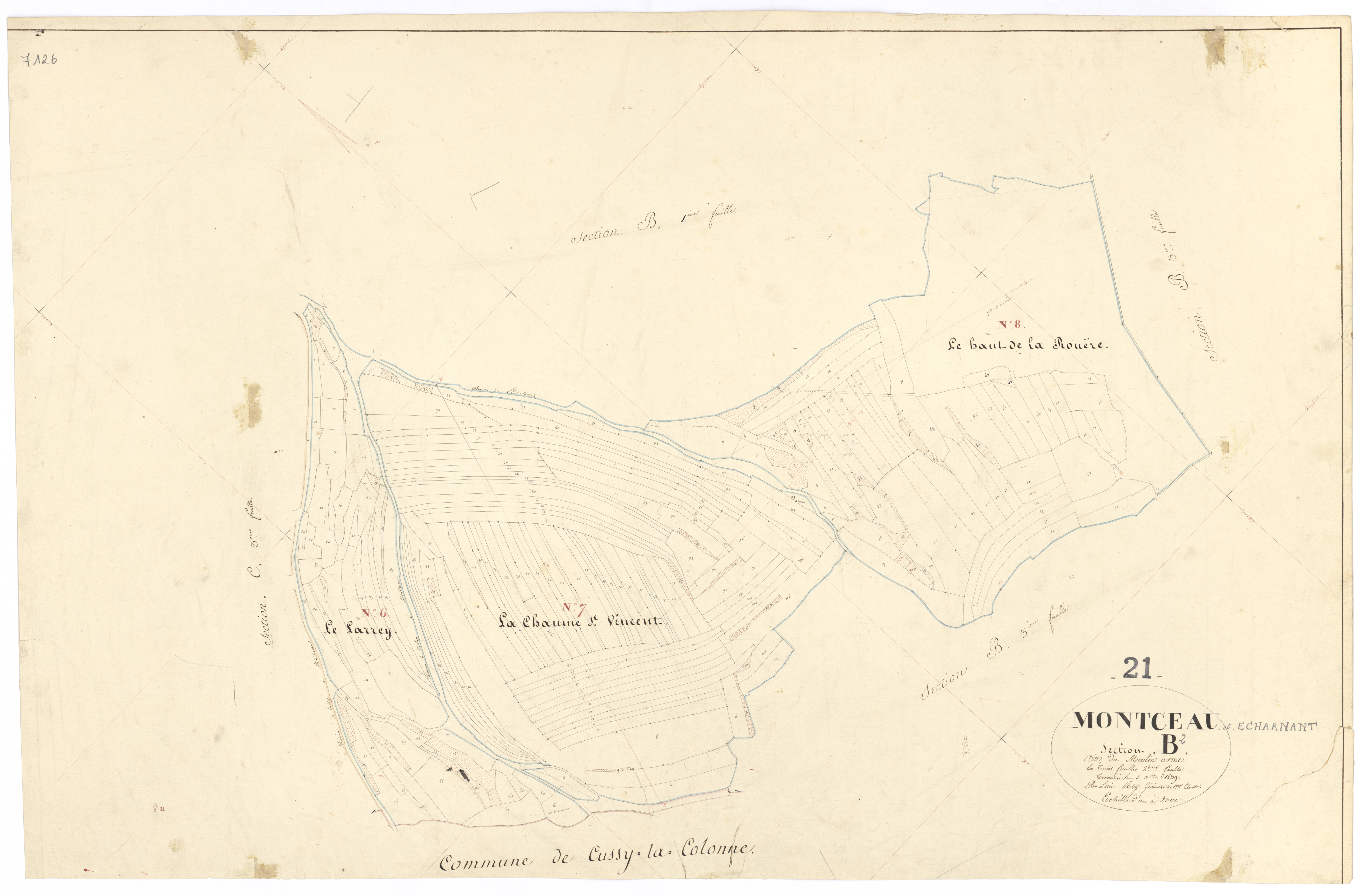 Montceau-et-Echarnant - Section B2 - 3 P PLAN 426/8