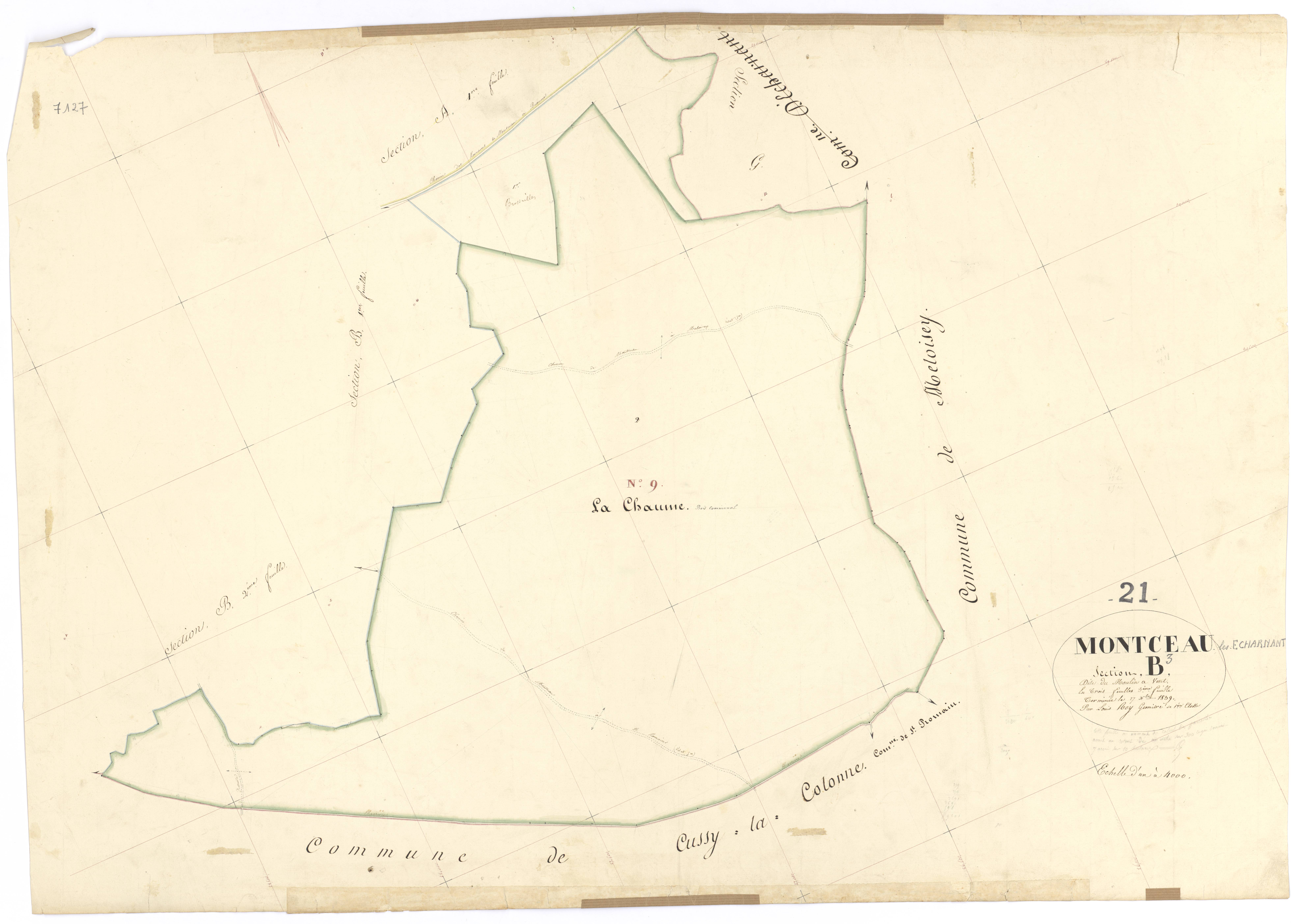 Montceau-et-Echarnant - Section B3 - 3 P PLAN 426/9