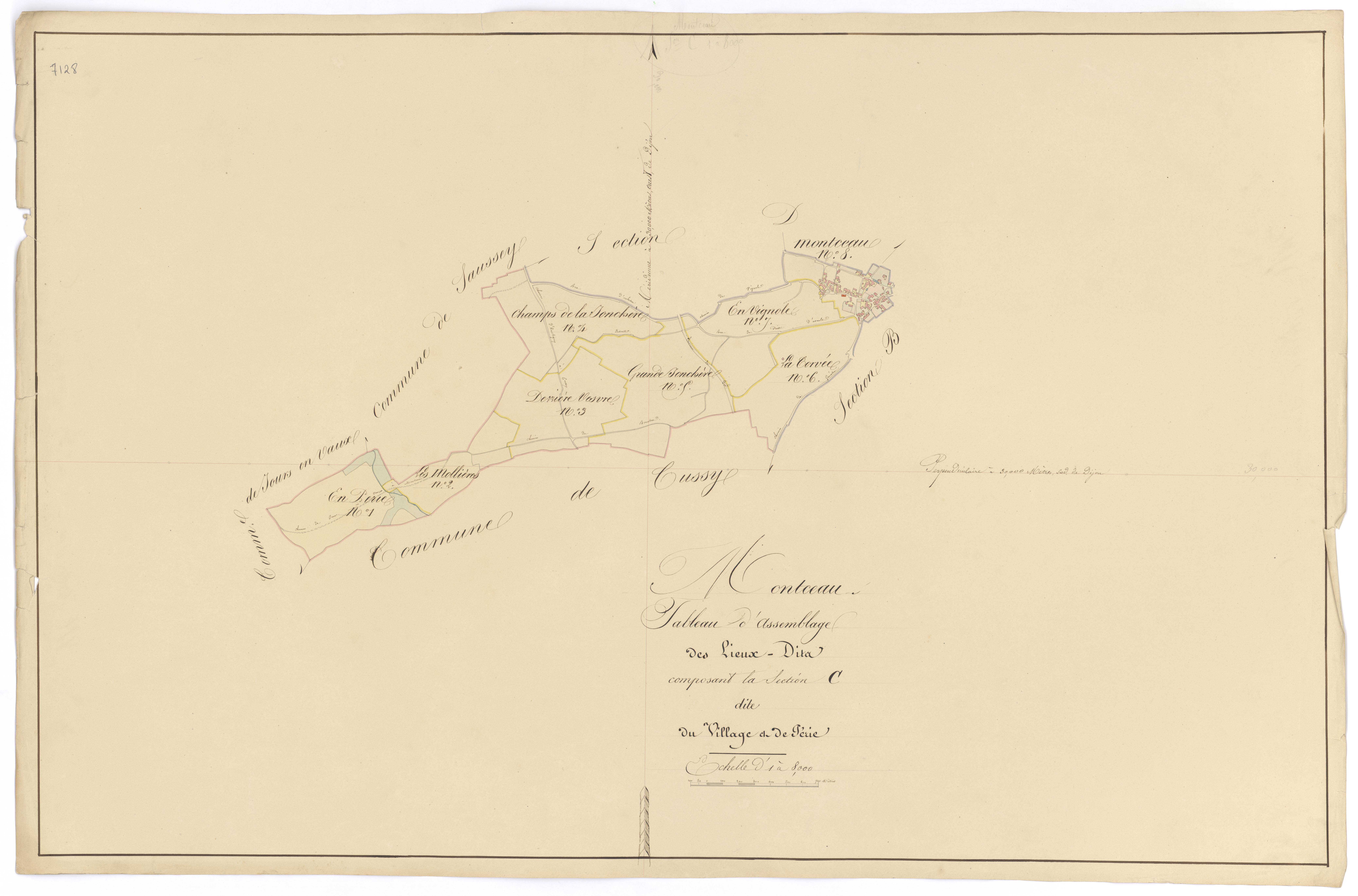 Montceau-et-Echarnant - Section C (tableau d'assemblage) - 3 P PLAN 426/10