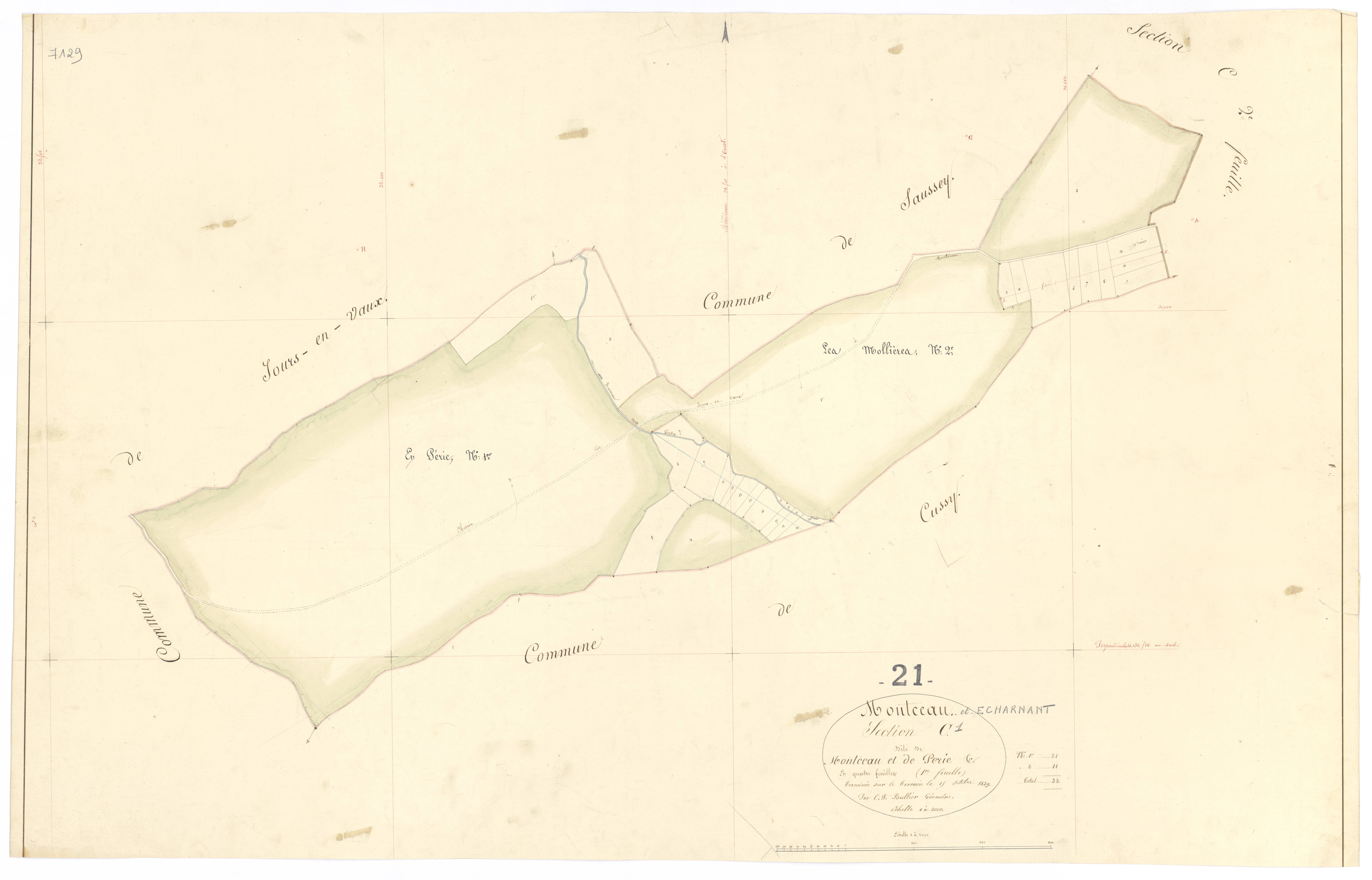 Montceau-et-Echarnant - Section C1 - 3 P PLAN 426/11