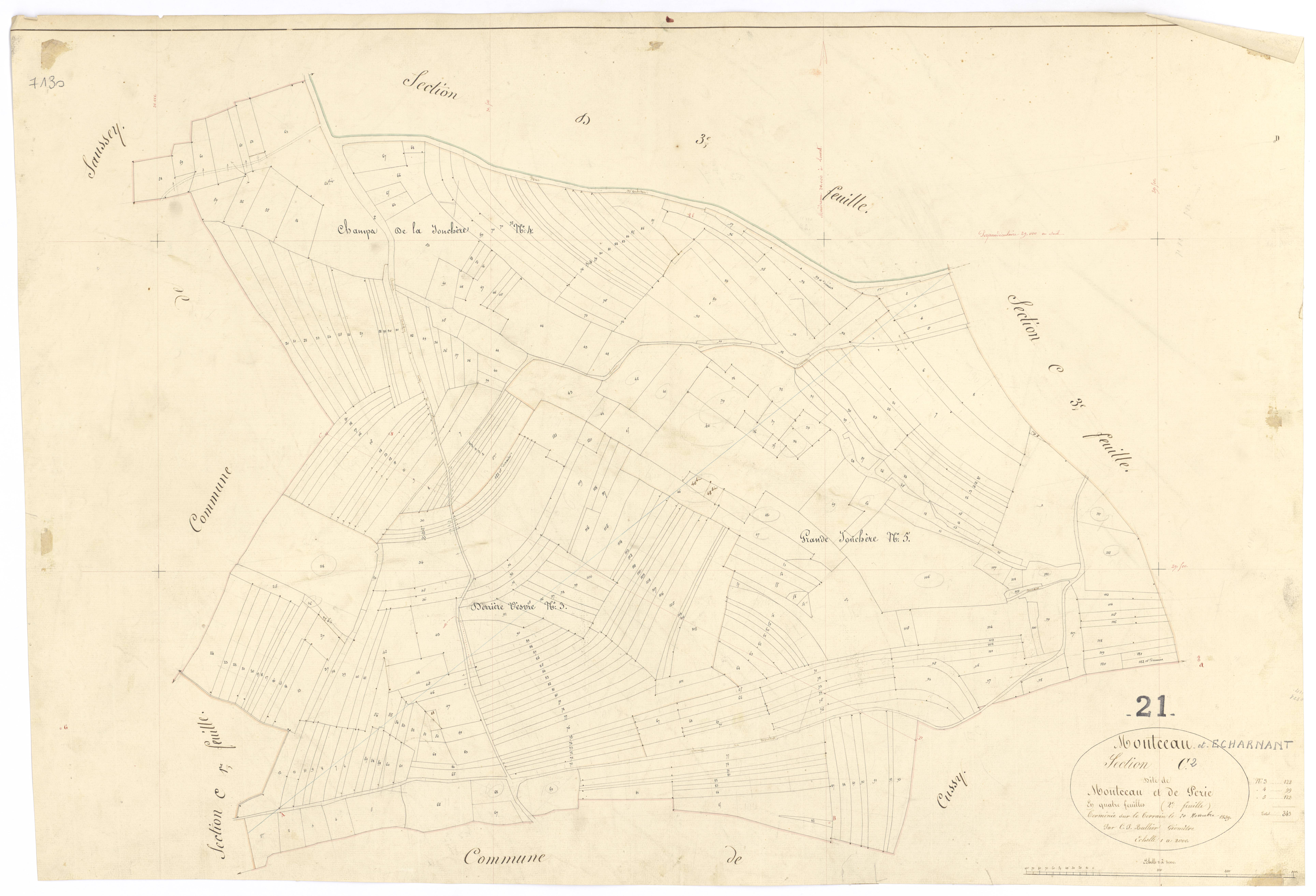 Montceau-et-Echarnant - Section C2 - 3 P PLAN 426/12