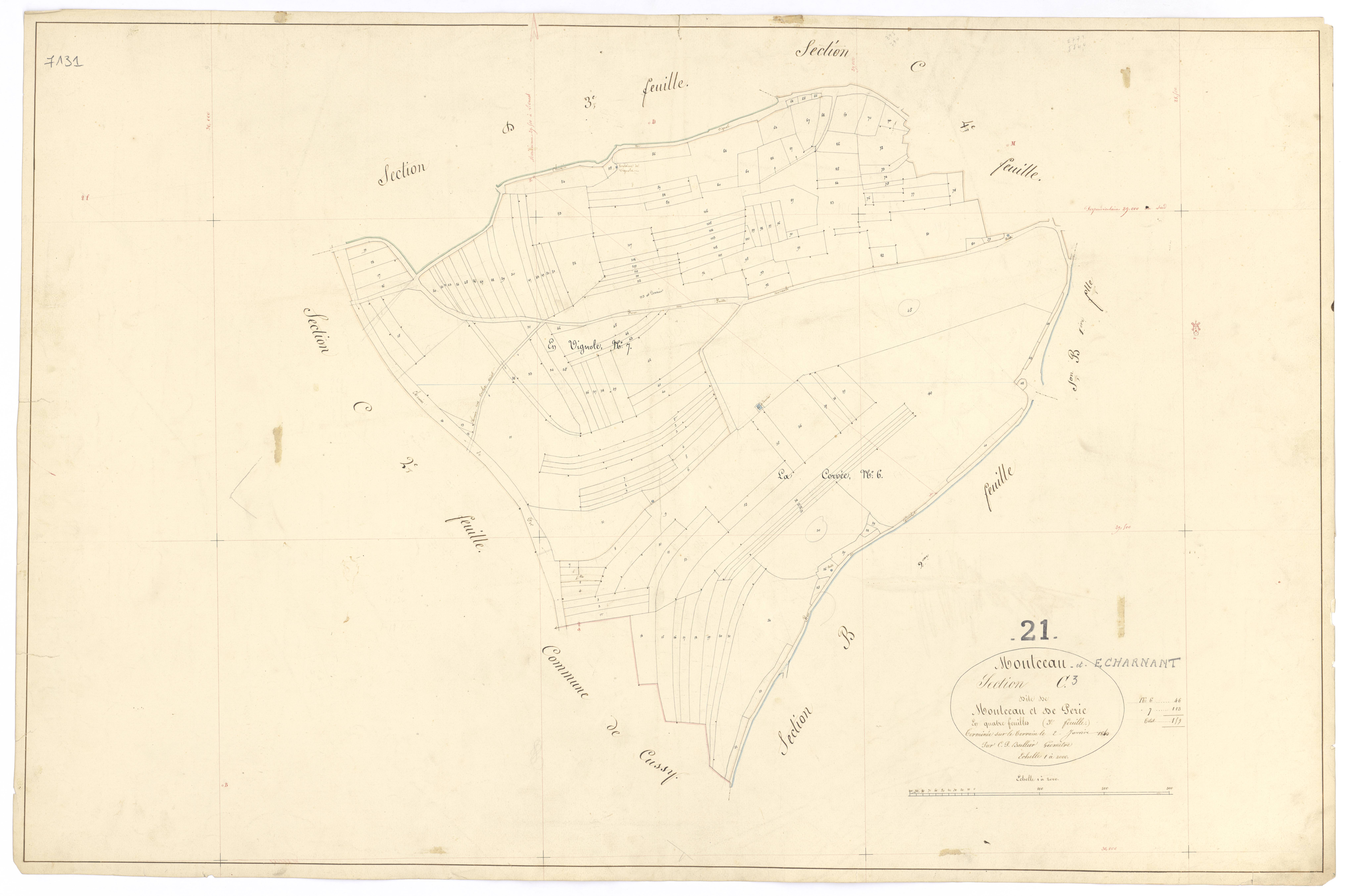 Montceau-et-Echarnant - Section C3 - 3 P PLAN 426/13