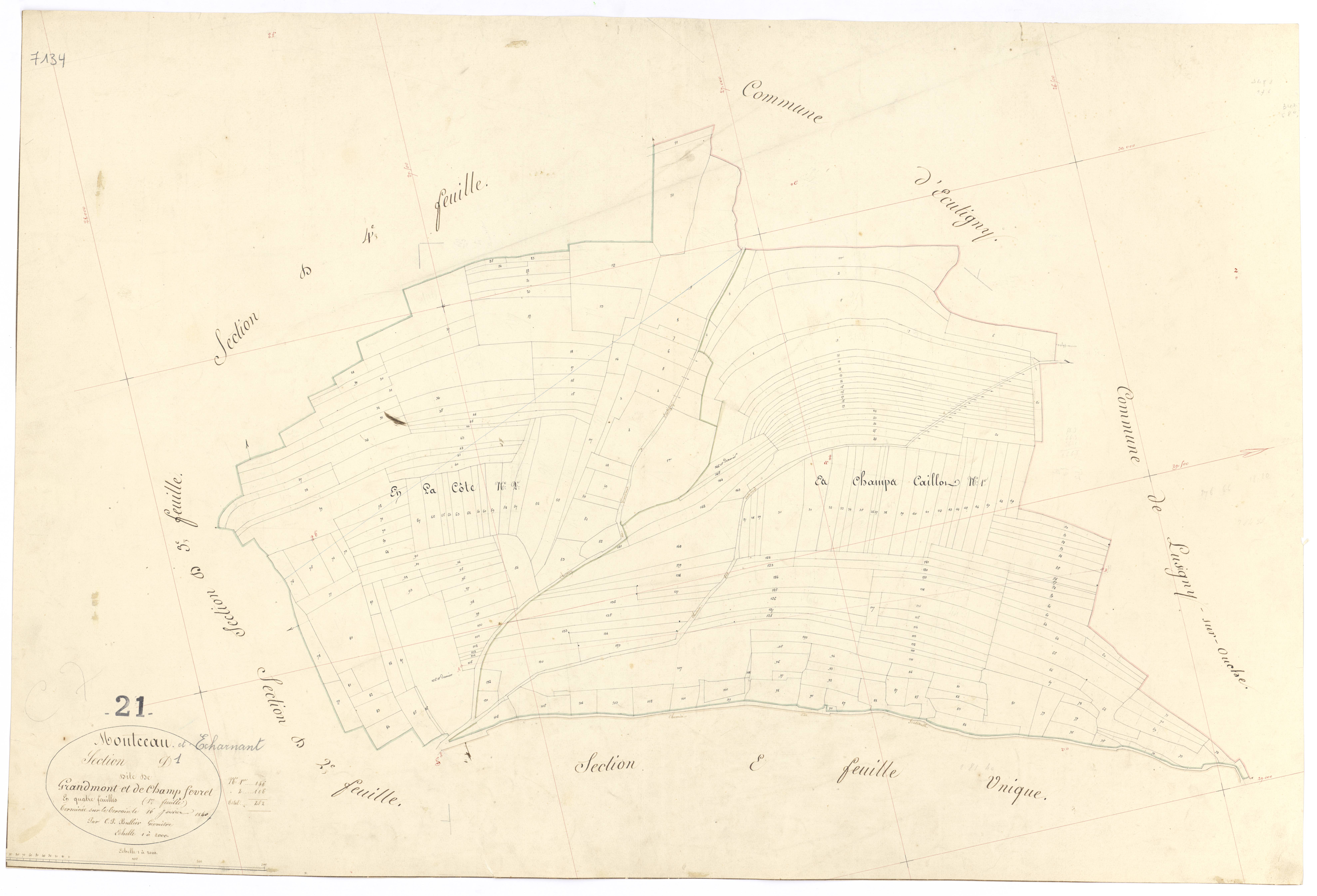 Montceau-et-Echarnant - Section D1 - 3 P PLAN 426/16