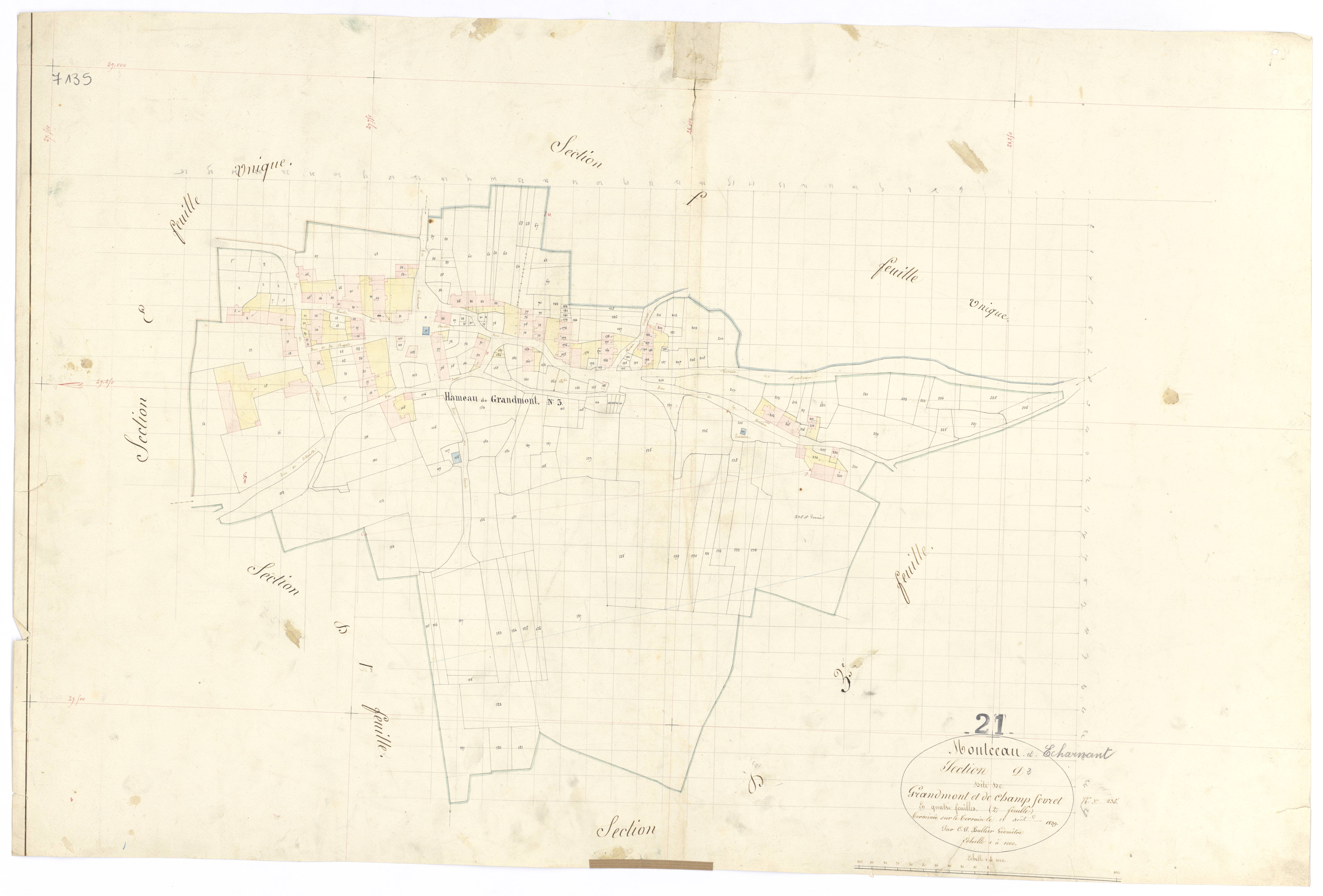 Montceau-et-Echarnant - Section D2 - 3 P PLAN 426/17