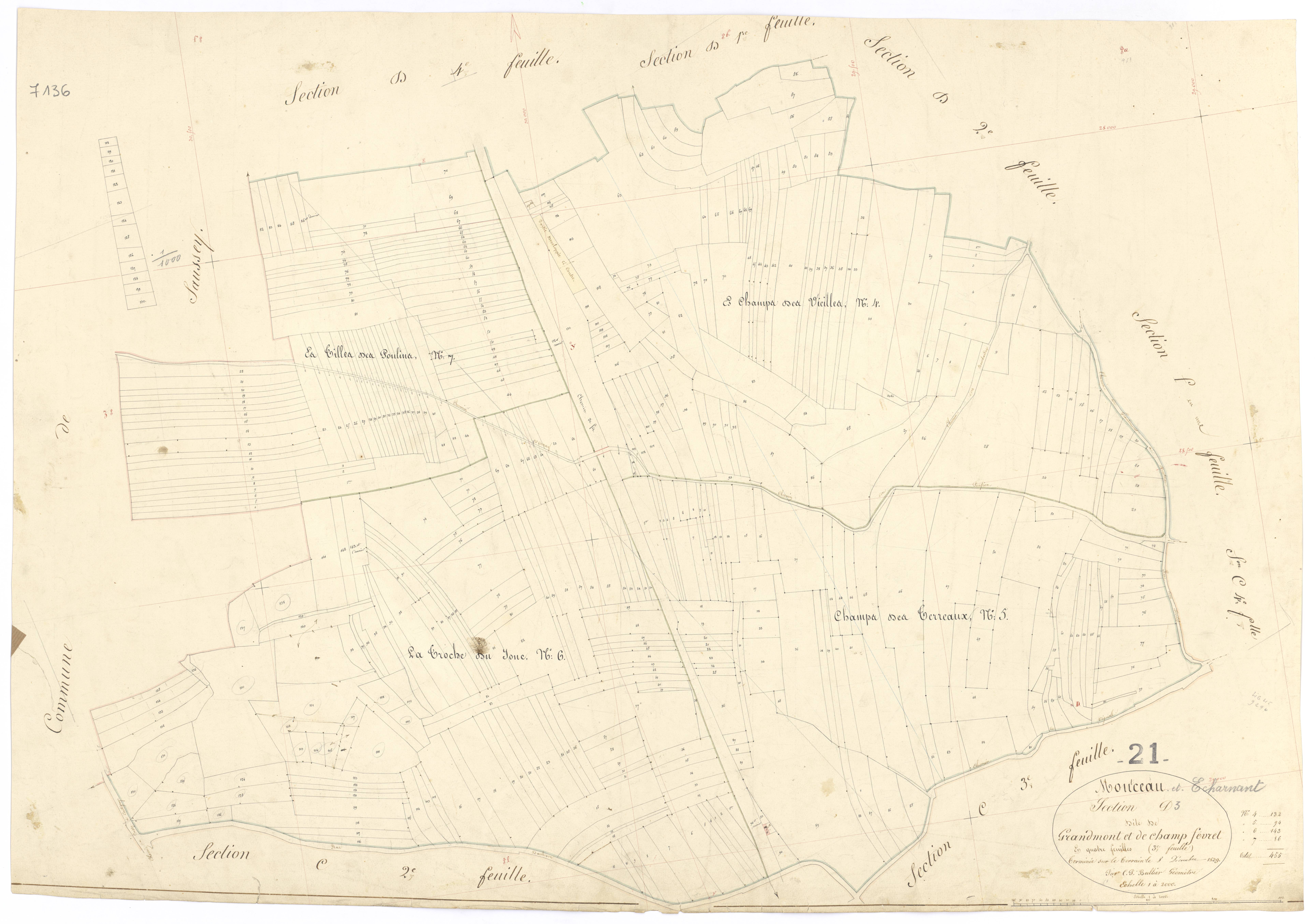 Montceau-et-Echarnant - Section D3 - 3 P PLAN 426/18