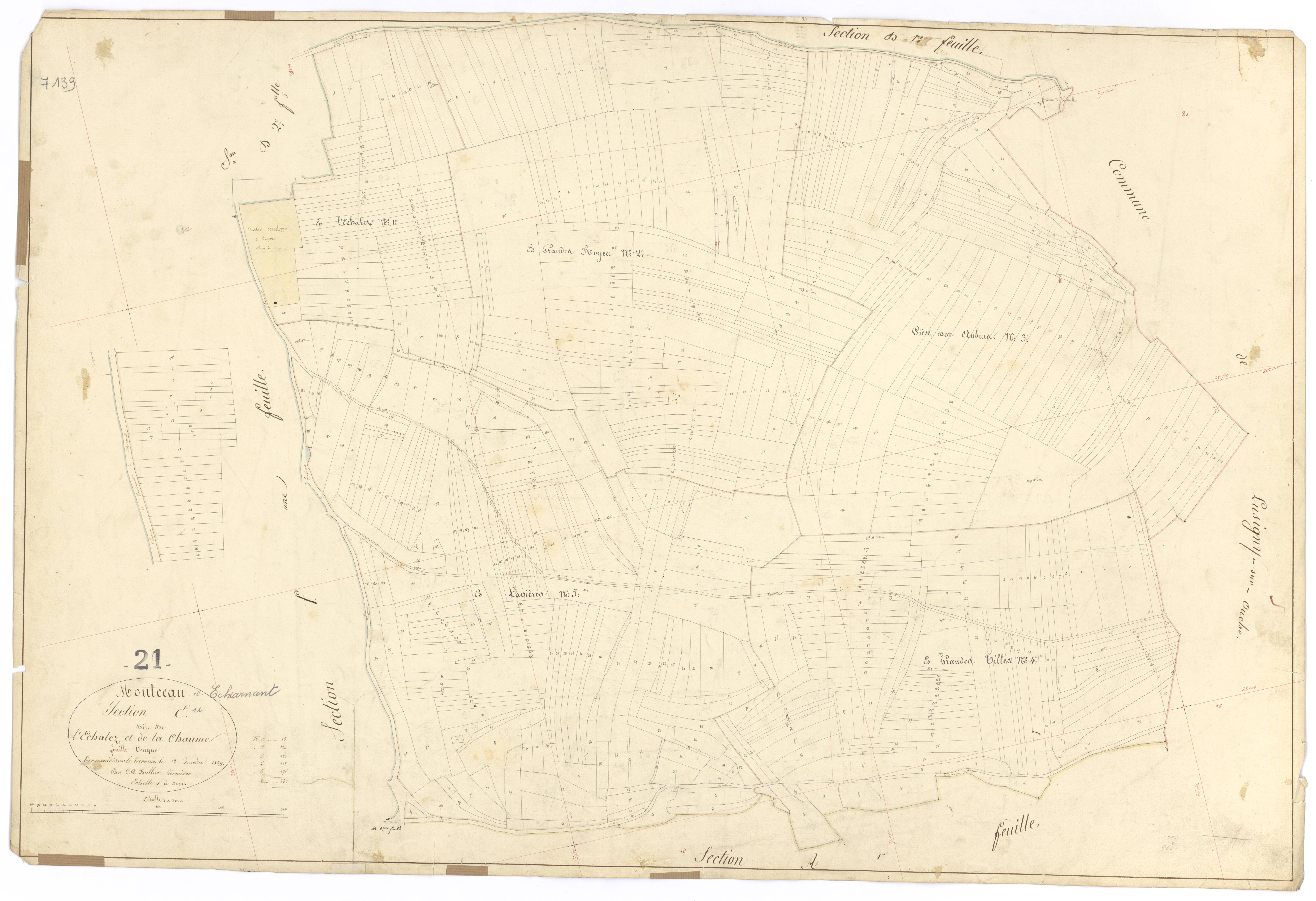 Montceau-et-Echarnant - Section E - 3 P PLAN 426/21
