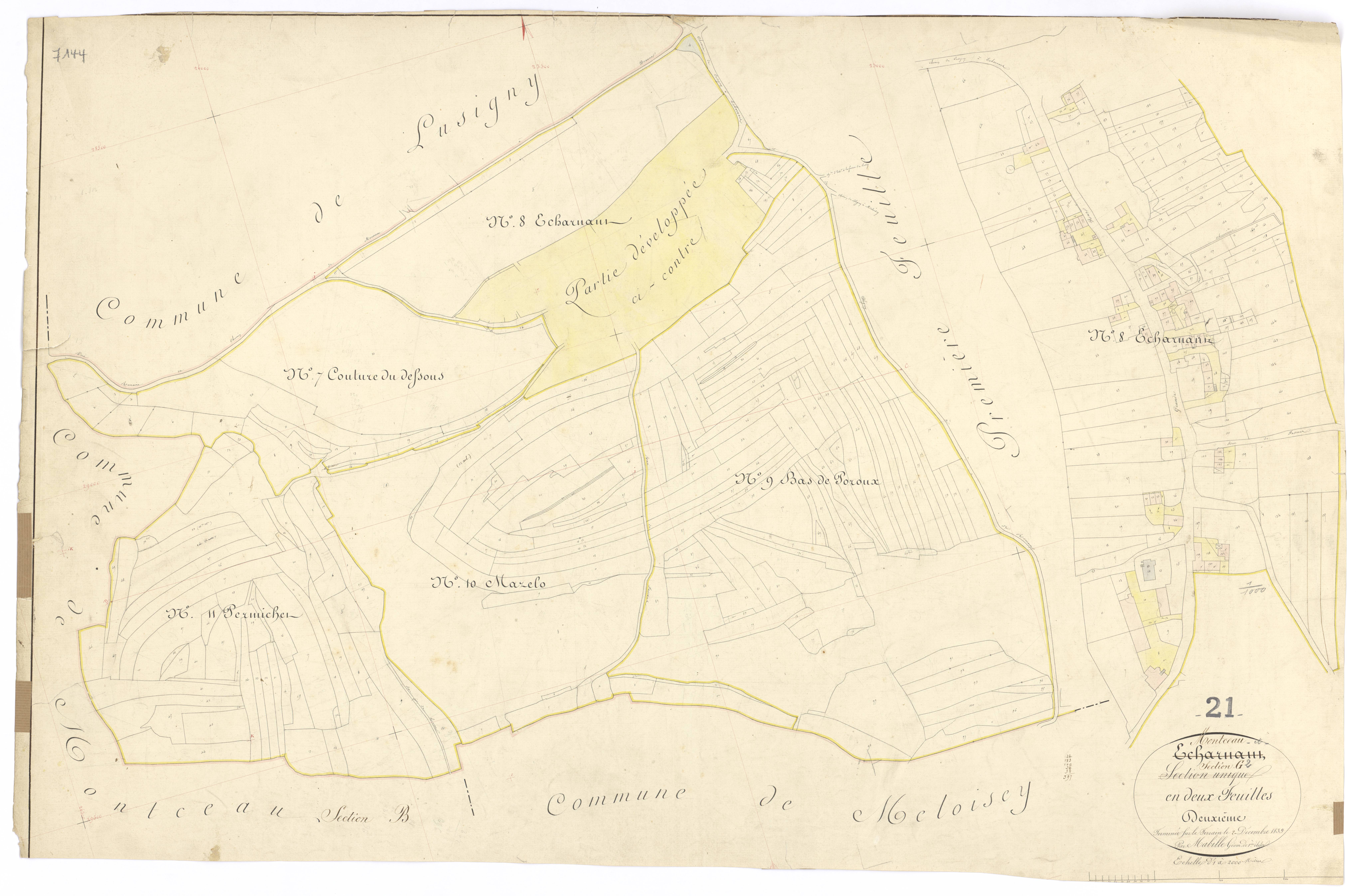 Montceau-et-Echarnant - Section G2 - 3 P PLAN 426/26