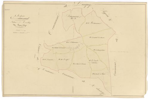 Montceau-et-Echarnant - Section G (tableau d'assemblage) - 3 P PLAN 426/24