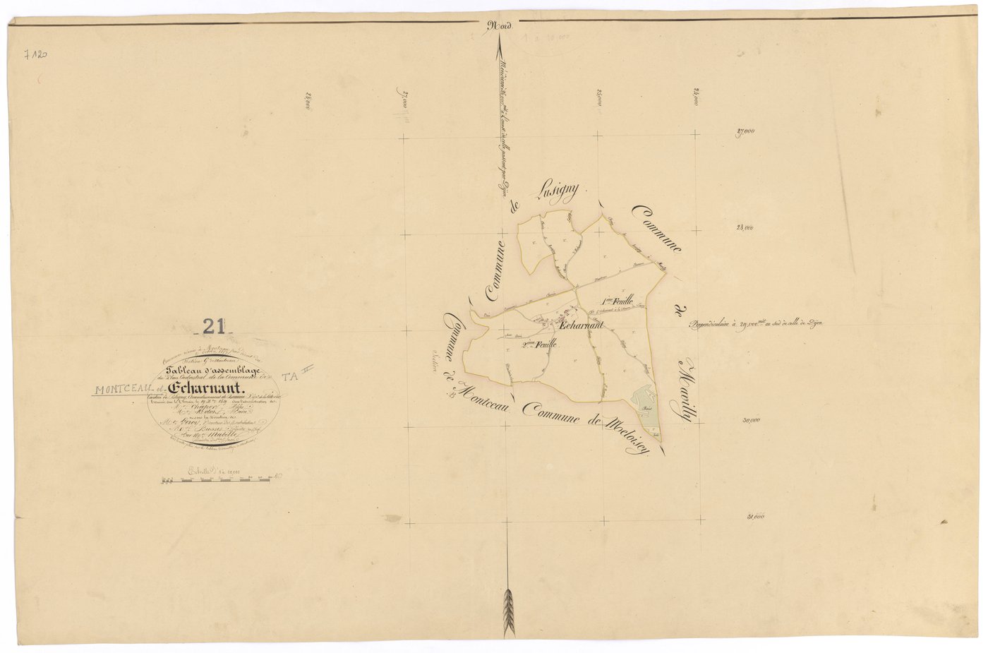 Montceau-et-Echarnant - Tableau d'assemblage 2 - 3 P PLAN 426/2